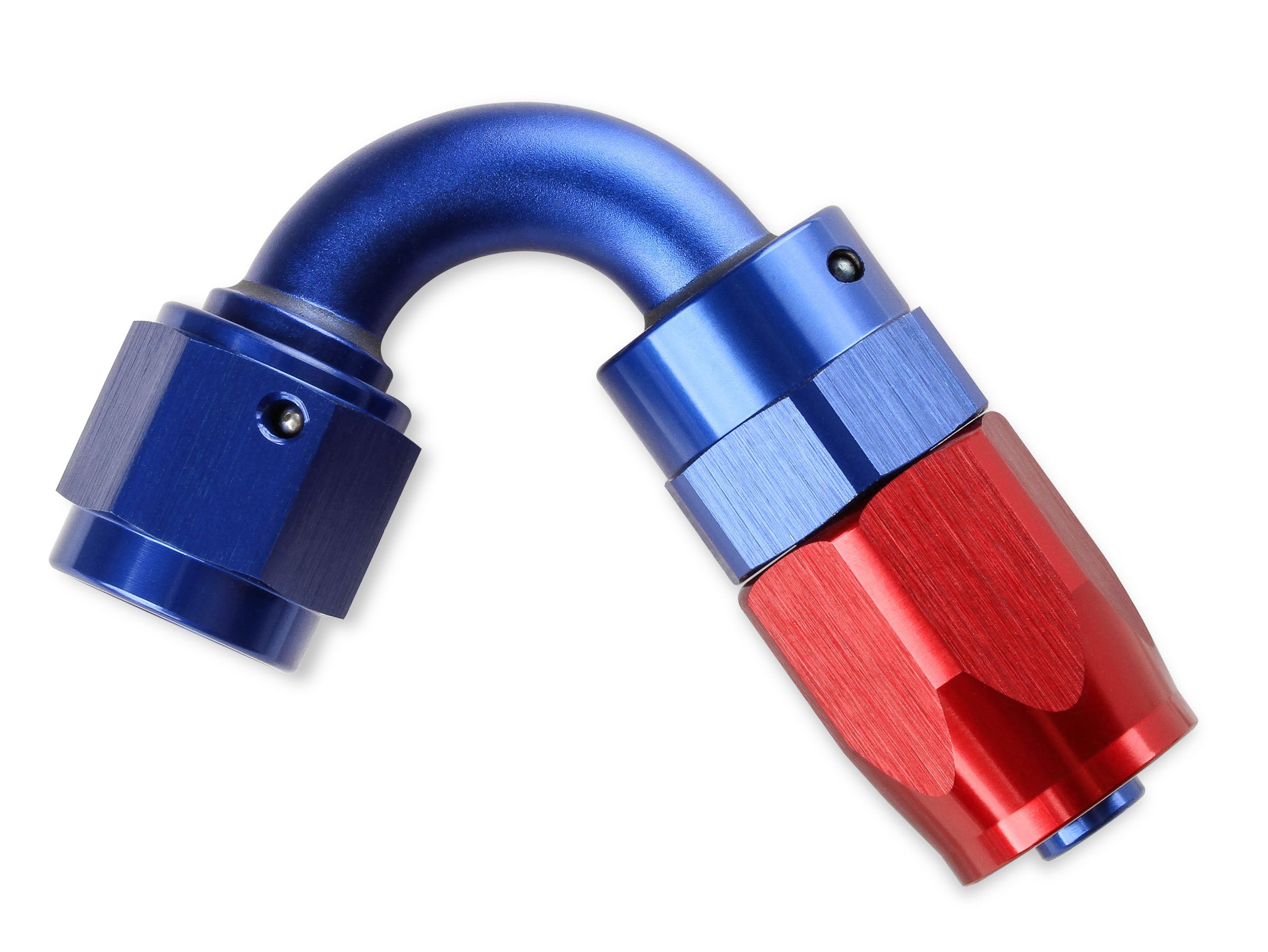 Mr. Gasket -10 AN 120 Degree Swivel Hose End - Red & Blue