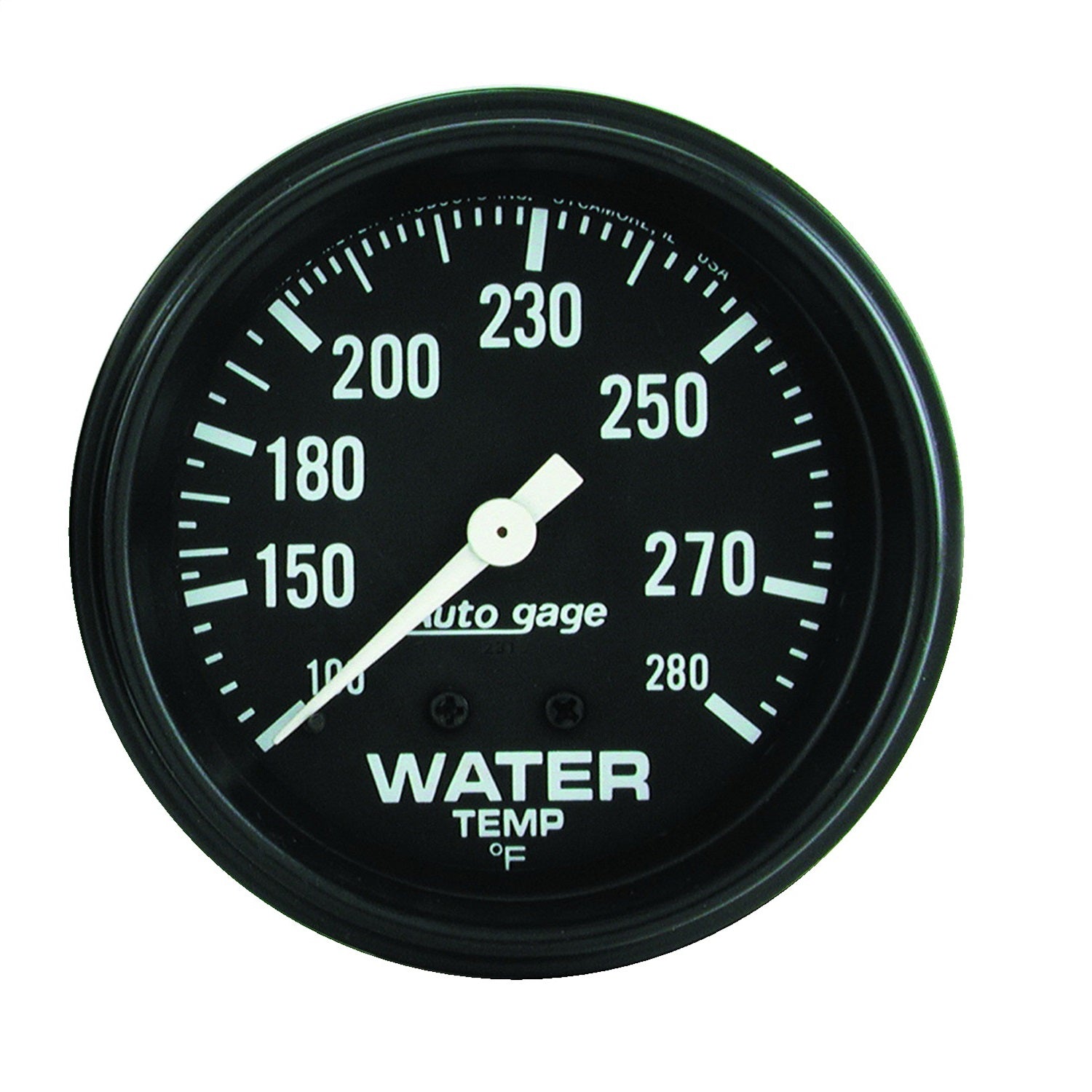AutoMeter 2313 GAUGE; WATER TEMPERATURE; 2 5/8in. 100-280deg.F; MECHANICAL; BLACK; AUTOGAGE AutoMeter 2313