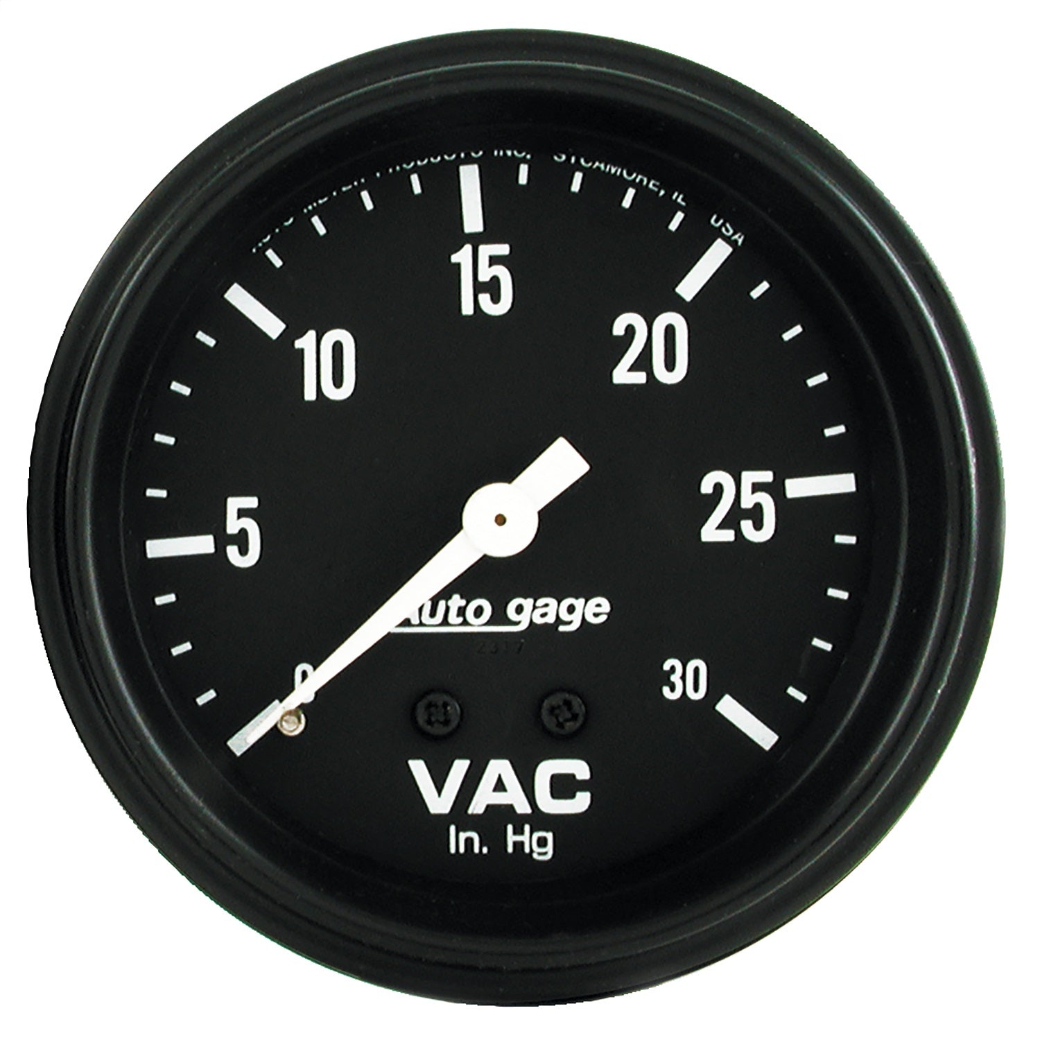 AutoMeter 2317 GAUGE; VACUUM; 2 5/8in.; 30INHG; MECHANICAL; BLACK; AUTOGAGE AutoMeter 2317