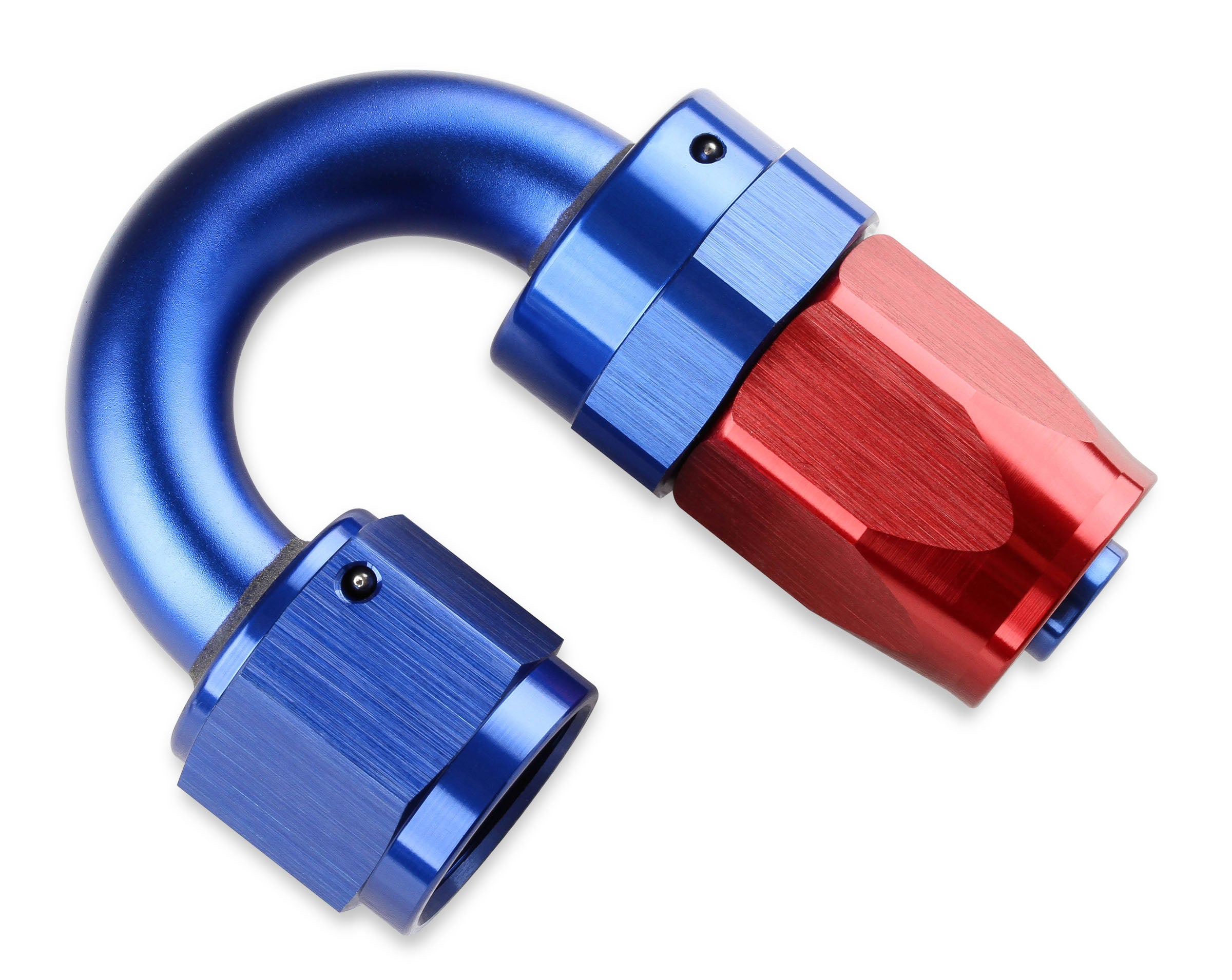 Mr. Gasket -12 AN 180 Degree Swivel Hose End - Red & Blue