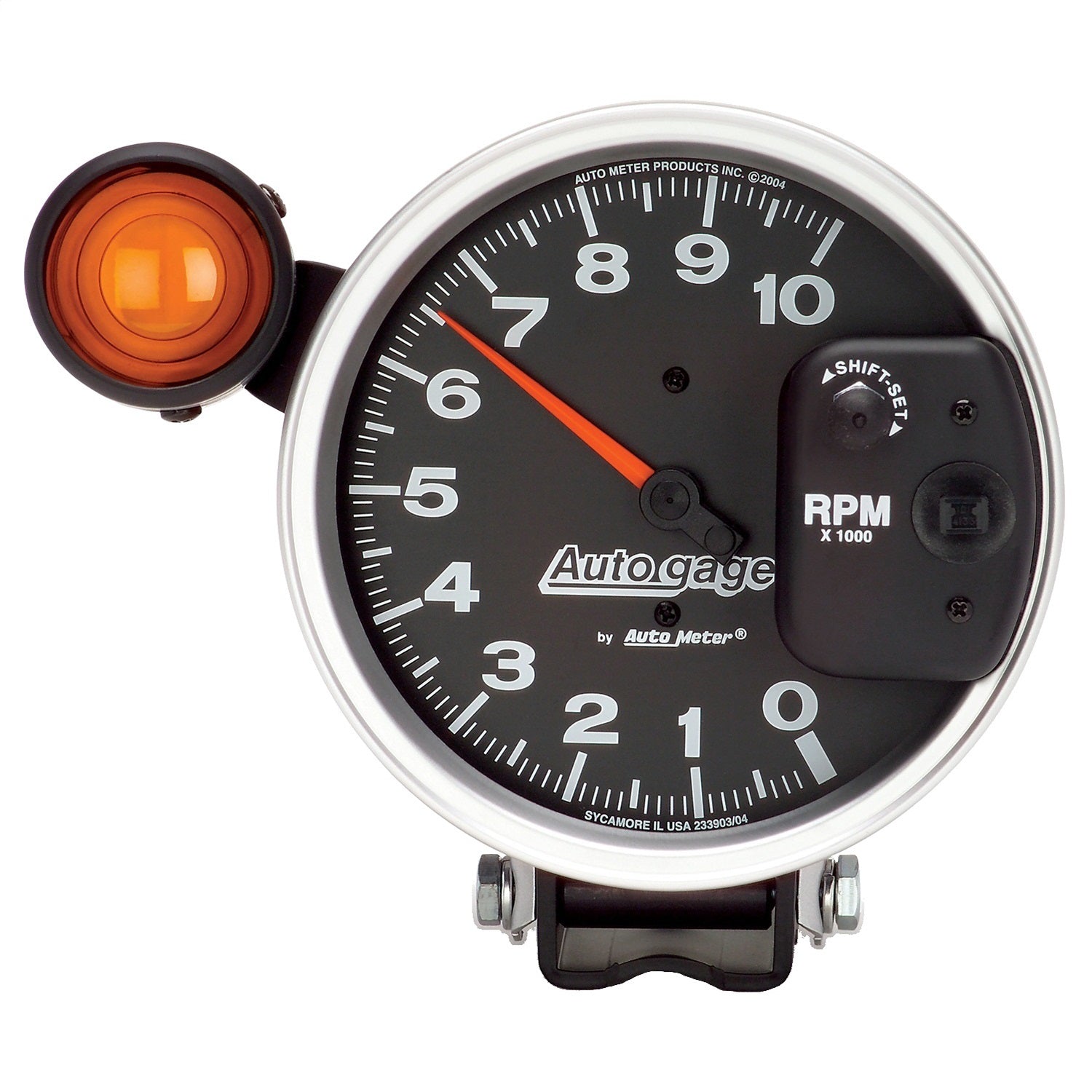 AutoMeter 233904 GAUGE; TACHOMETER; 5in.; 10K RPM; PEDESTAL W/EXT. SHIFT-LITE; BLACK; AUTO GAGE AutoMeter 233904