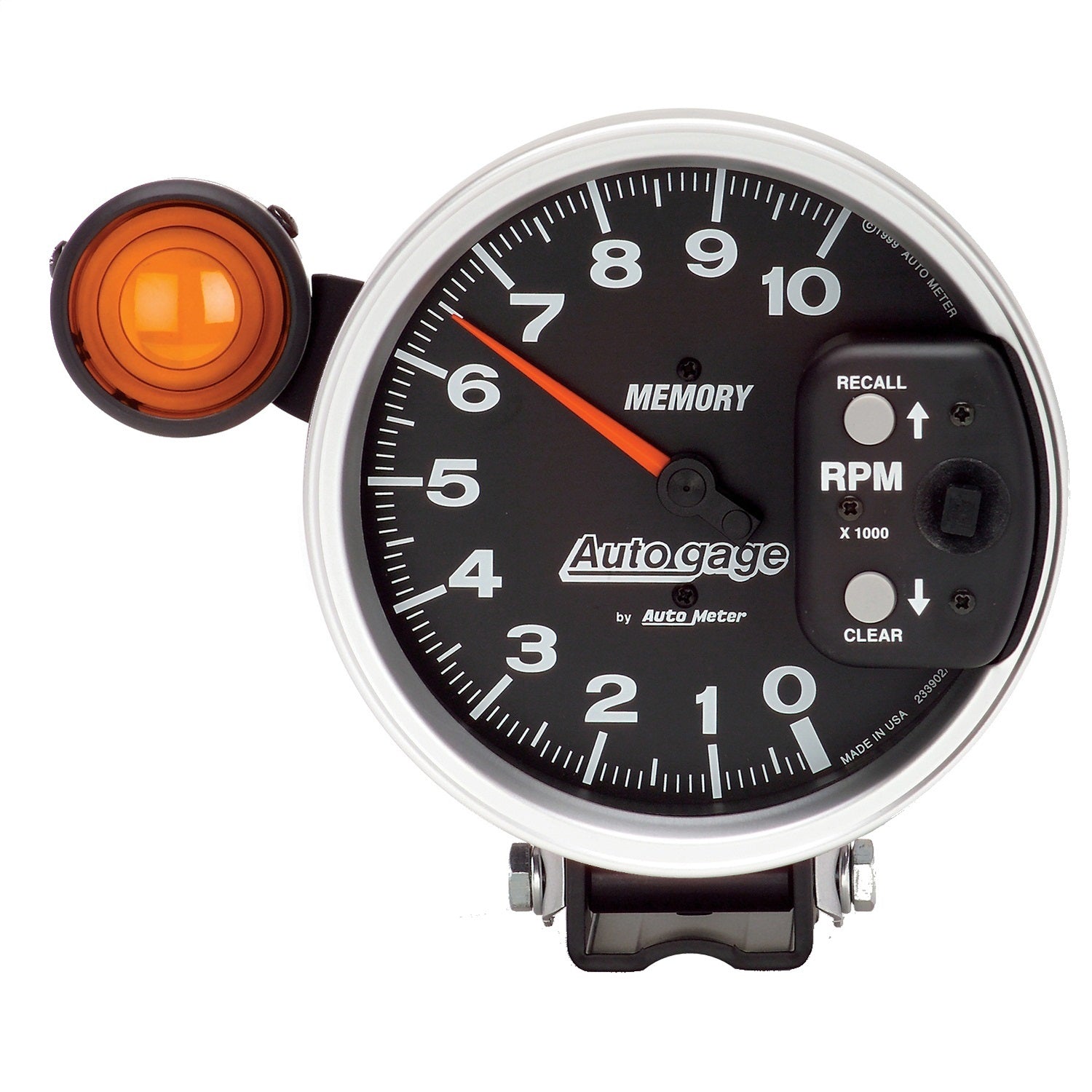 AutoMeter 233906 GAUGE; TACH; 5in.; 10K RPM; PEDESTAL W/EXT. SHIFT-LITE/MEM; BLACK; AUTO GAGE AutoMeter 233906