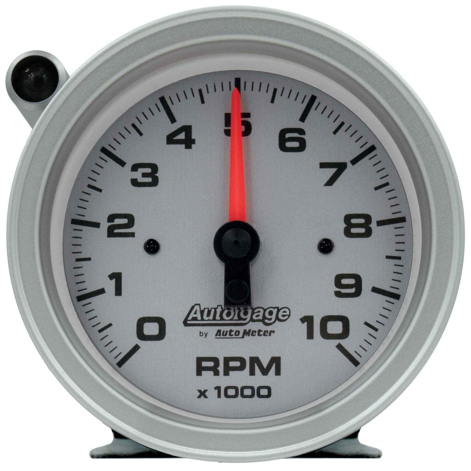 AutoMeter 233909 GAUGE; TACH; 3 3/4in.; 10K RPM; PEDESTAL W/EXT SHIFT LIGHT; SLVR DIAL BLK CASE; AutoMeter 233909