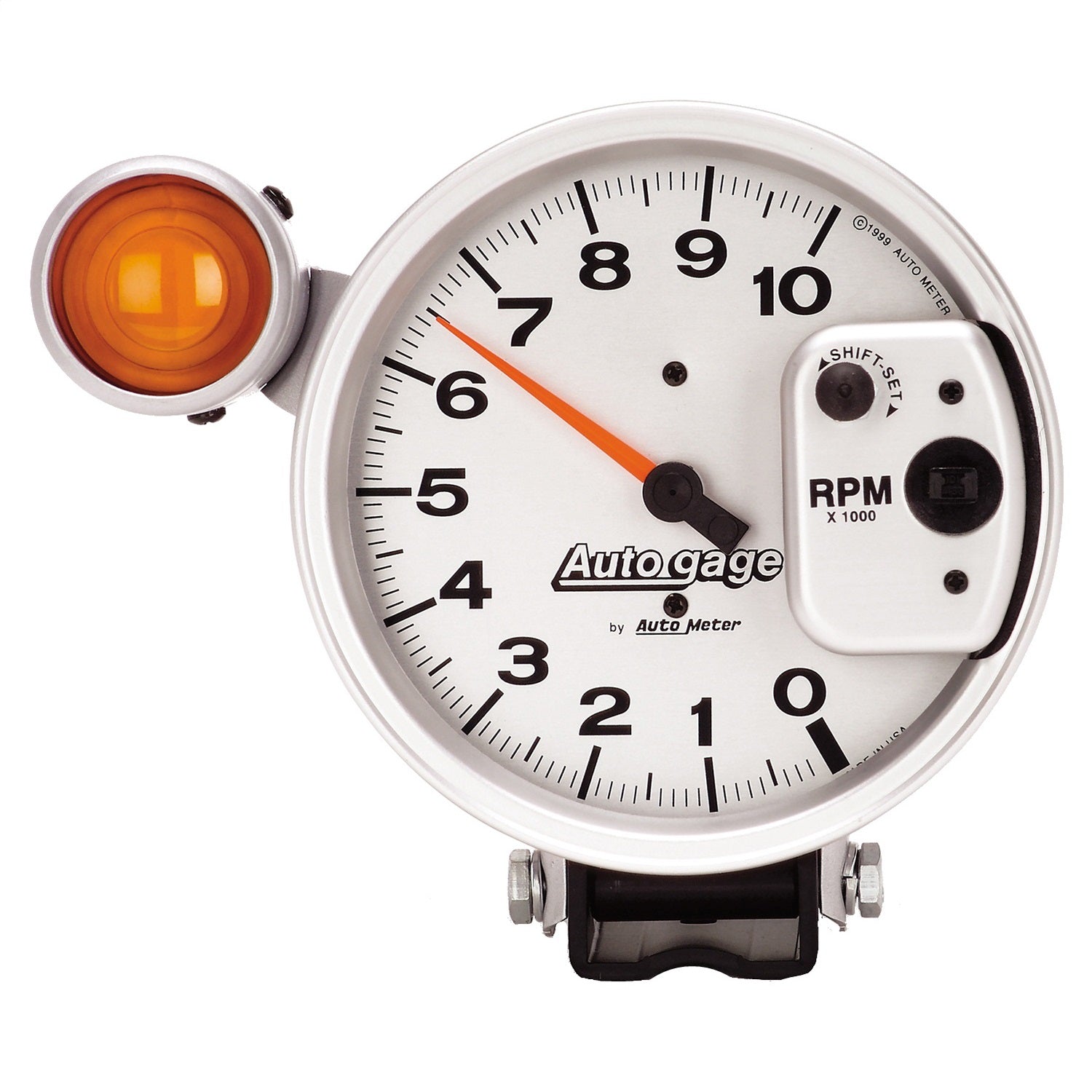 AutoMeter 233911 GAUGE; TACHOMETER; 5in.; 10K RPM; PEDESTAL W/EXT. SHIFT-LITE; SILVER; AUTO GAGE AutoMeter 233911