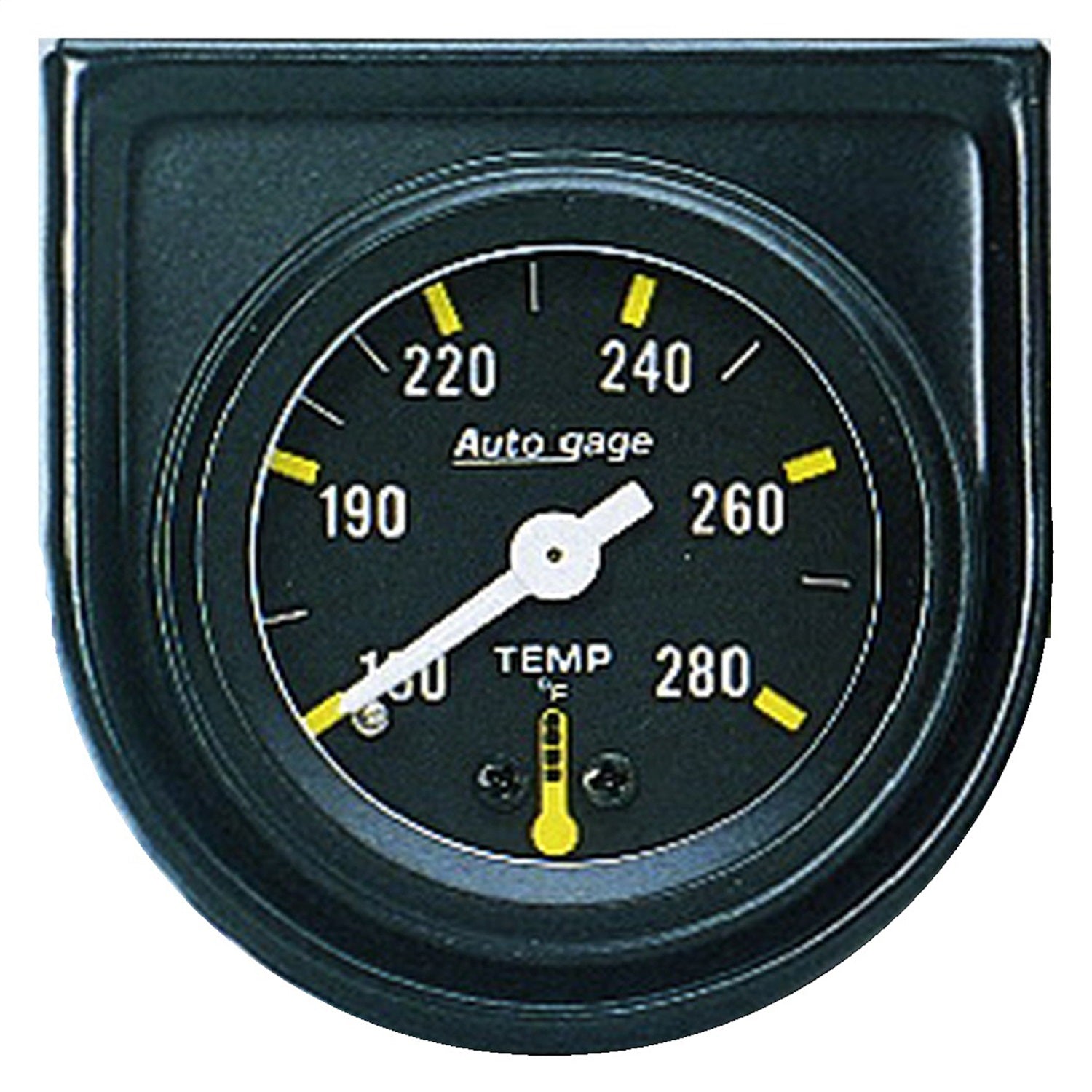 AutoMeter 2352 GAUGE CONSOLE; WATER TEMP; 1.5in.; 280deg.F; MECH; BLK DIAL; BLK BEZEL; AUTOGAGE AutoMeter 2352