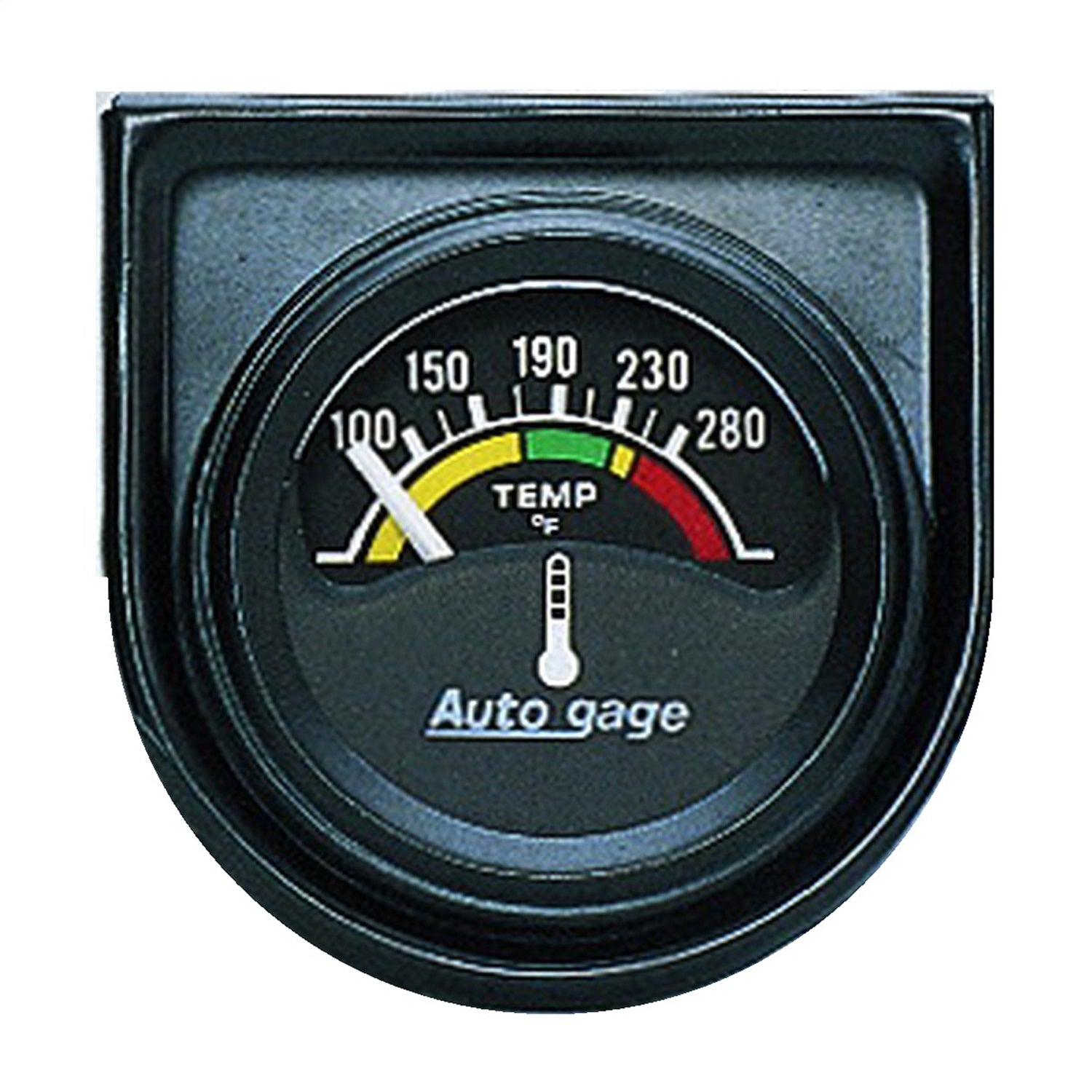 AutoMeter 2355 GAUGE CONSOLE; WATER TEMP; 1.5in.; 280deg.F; ELEC; BLK DIAL; BLK BEZEL; AUTOGAGE AutoMeter 2355