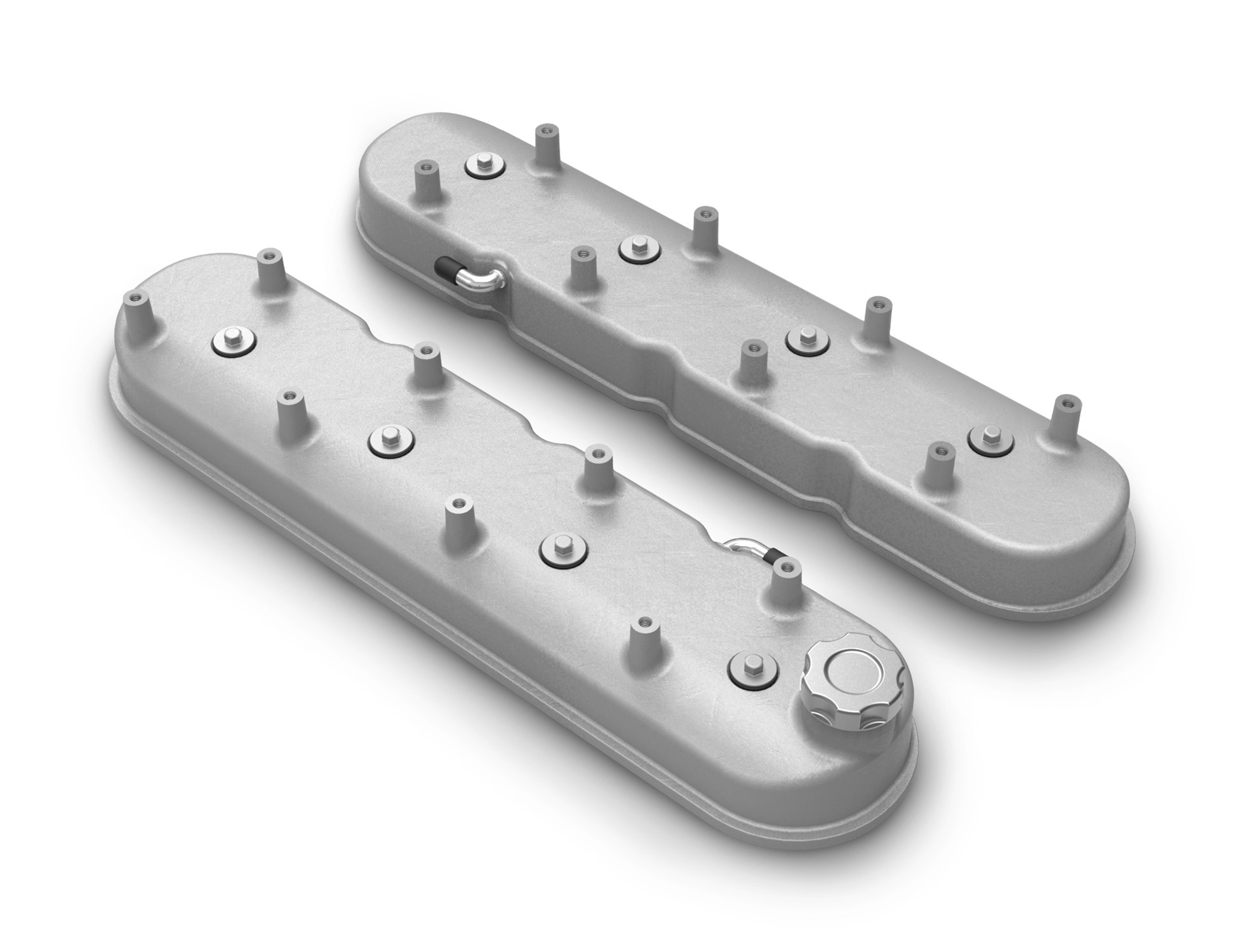 Holley 241-110 LS Valve Cover; Tall; Natural Finish; Holley 241-110