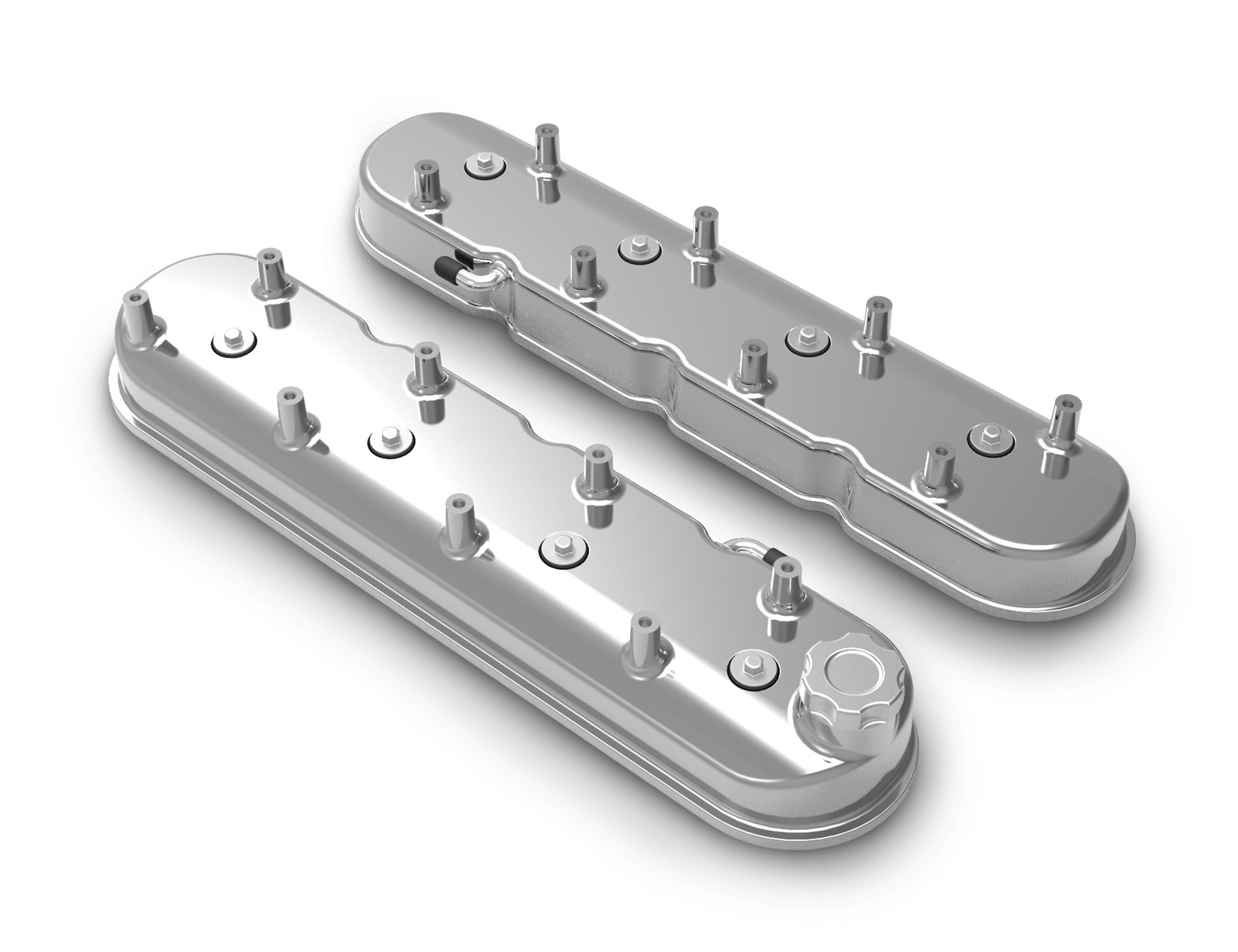 Holley 241-111 LS Valve Cover; Tall; Polished Finish; Holley 241-111