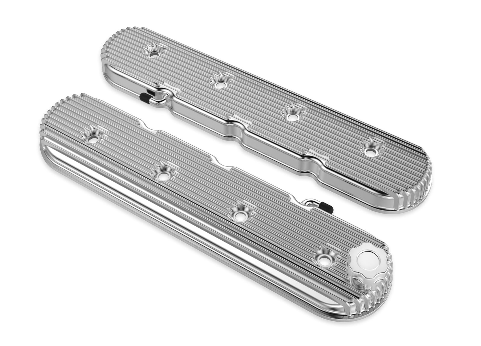 Vintage Series Standard Height LS Valve Covers, Cast Aluminum - Polished Finish