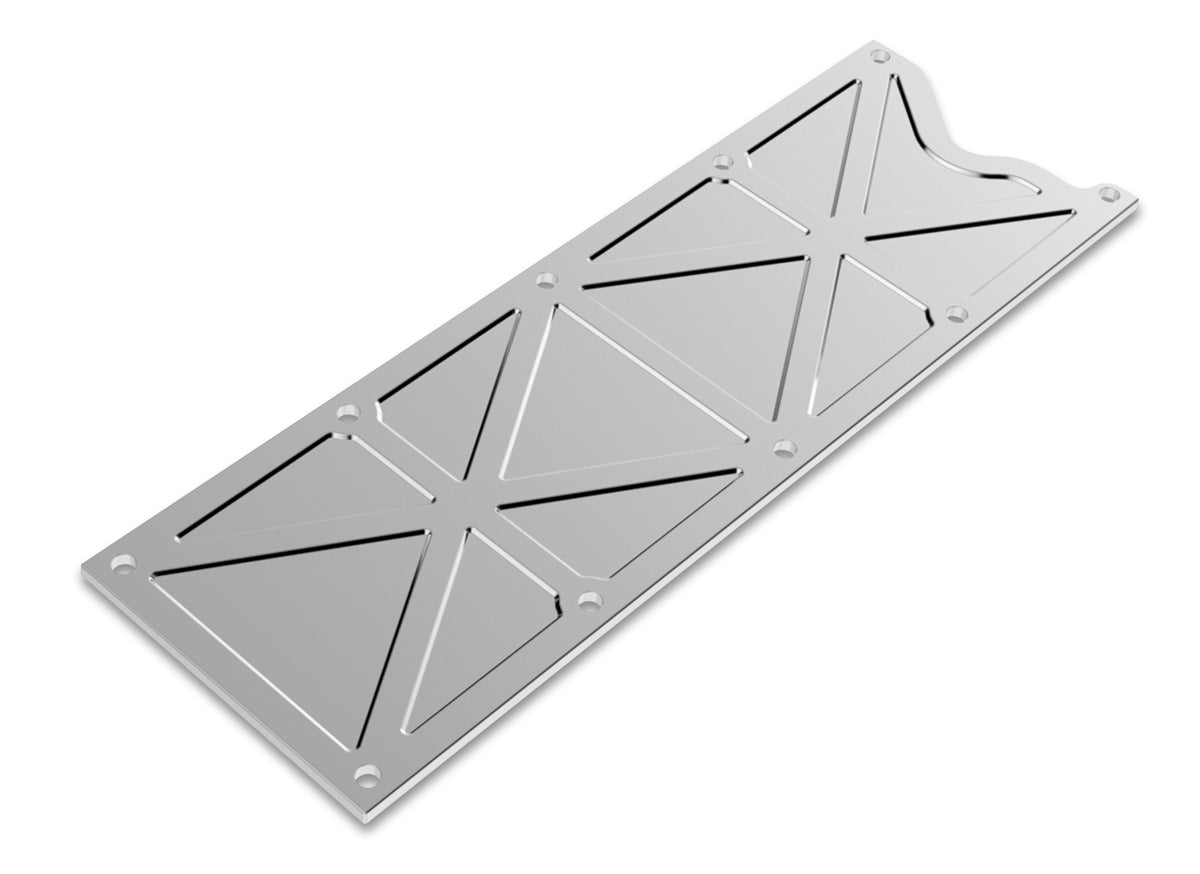 GM LS1/LS6 Finned Valley Cover, Natural Billet