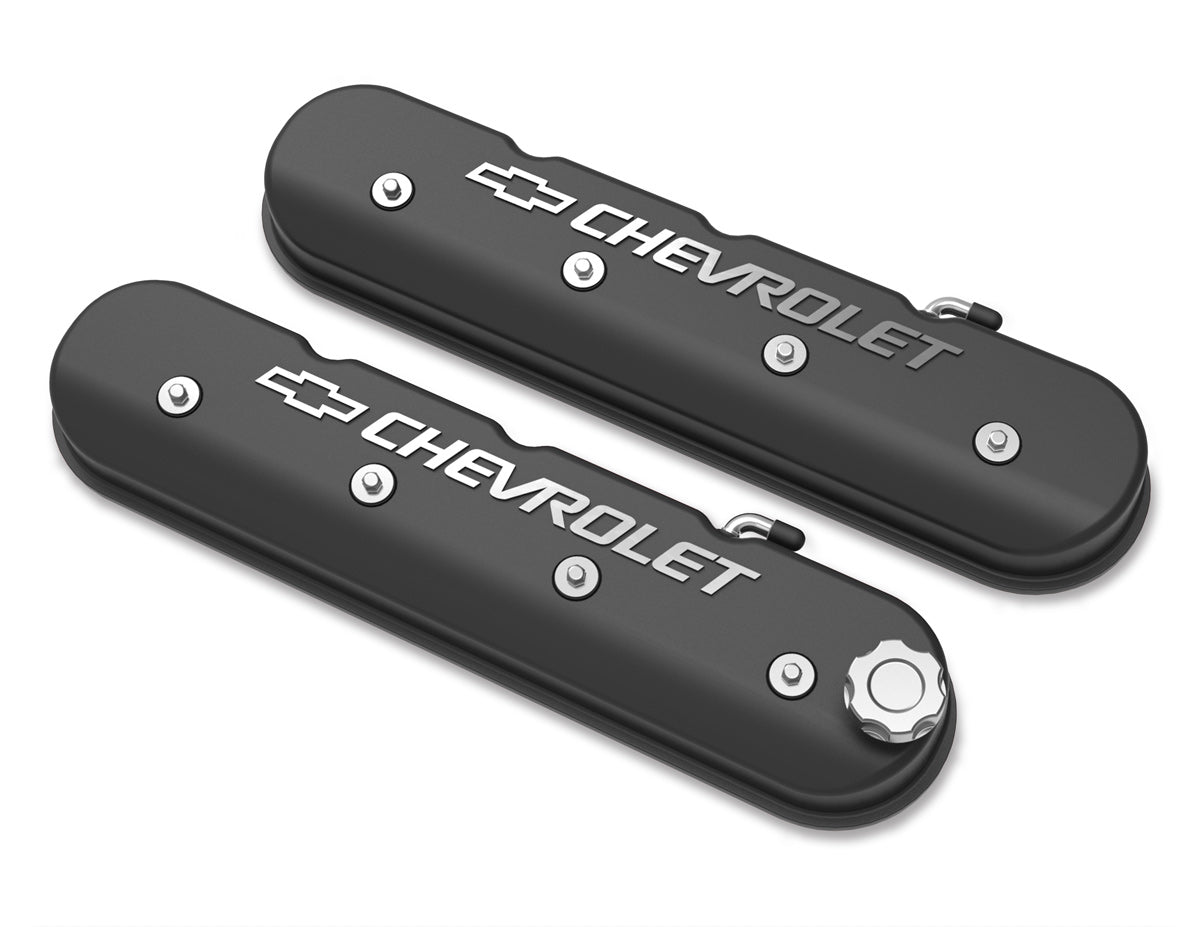 Holley 241-402 GM Licensed LS Valve Cover Set Holley 241-402