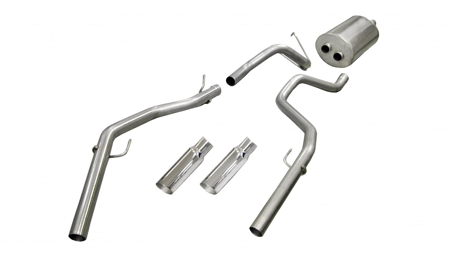 Corsa Performance 24425 3.0in. Cat-Back Dual Rear Exit with Single 4.0in. Polished Slash Cut Tips Corsa Performance 24425