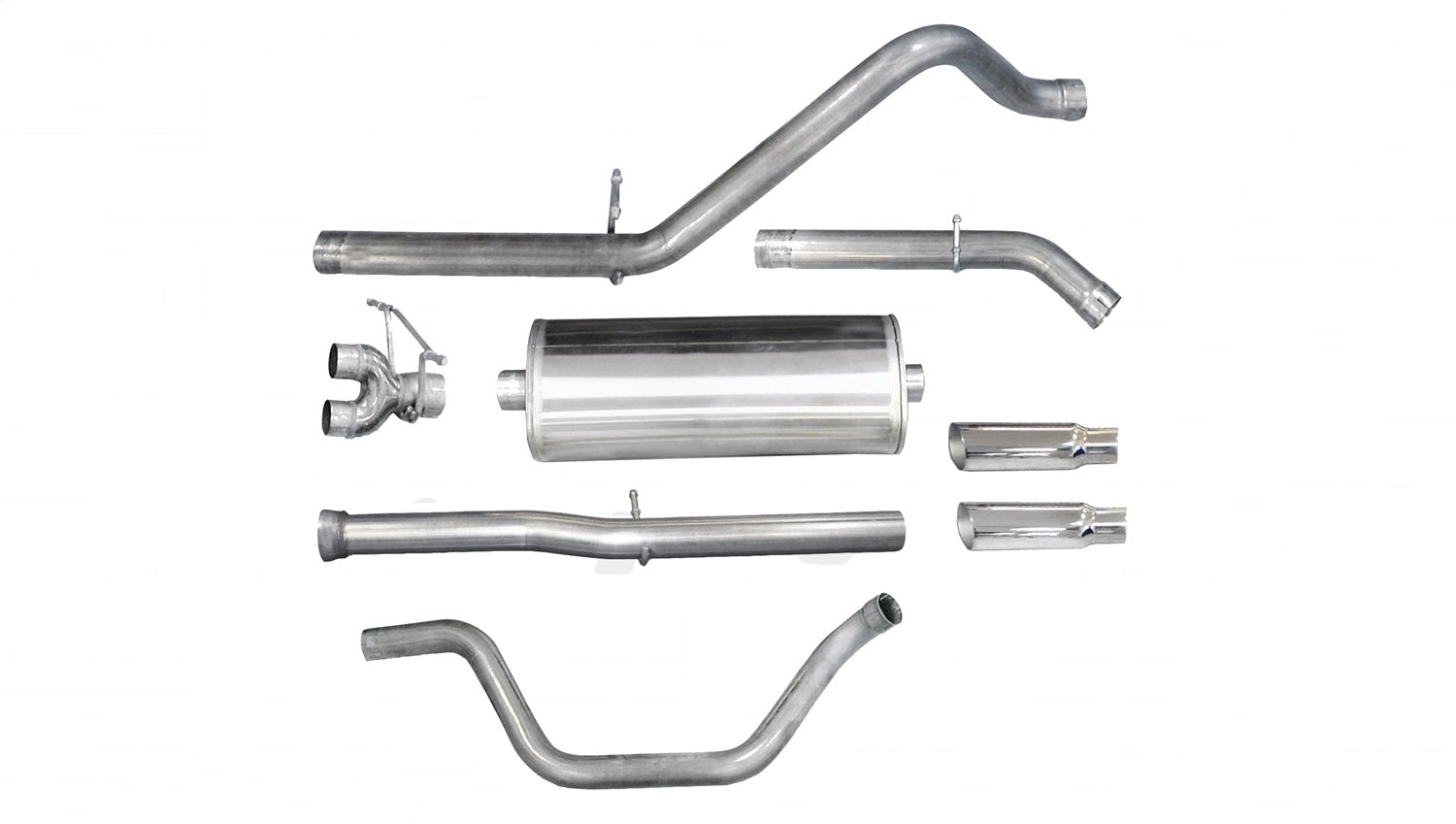 Corsa Performance 24524 3.0in. Cat-Back Dual Rear Exit with Single 4.0in. Polished Slash Cut Tips Corsa Performance 24524