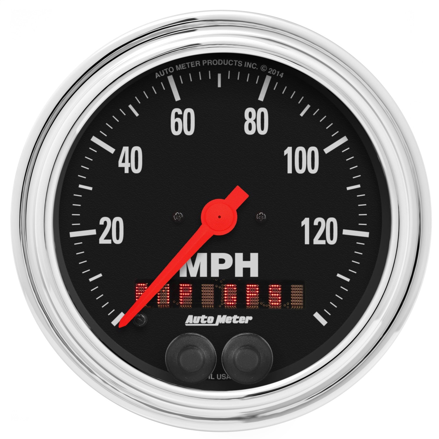 AutoMeter 2480 GAUGE; SPEEDOMETER; 3 3/8in.; 140MPH; GPS; TRADITIONAL CHROME AutoMeter 2480