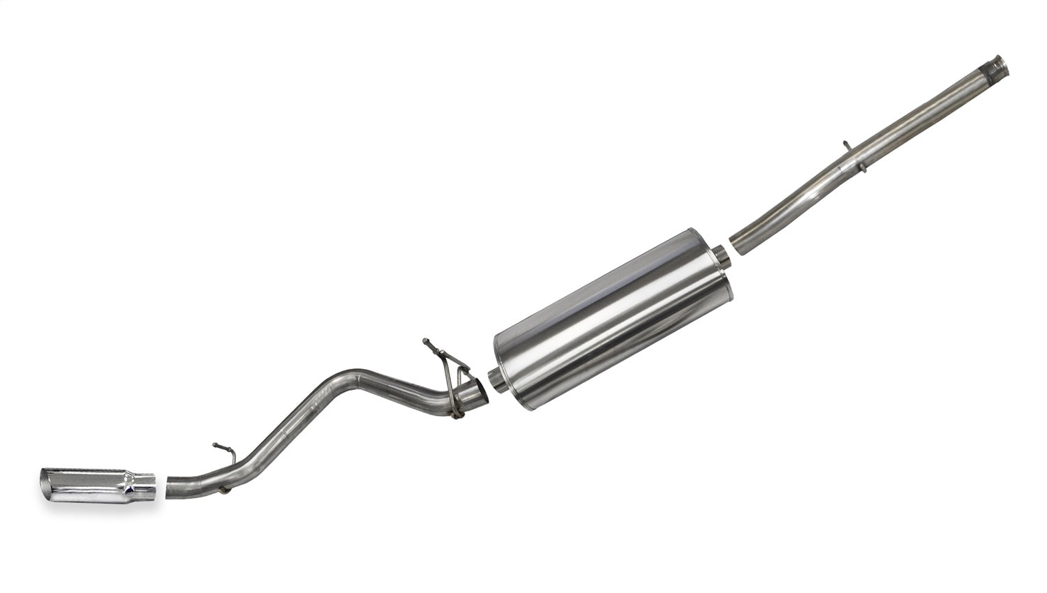 Corsa Performance 24874 3.0in. Cat-Back Single Side Exit with Single 4.0in. Polished Slash Cut Tip Corsa Performance 24874