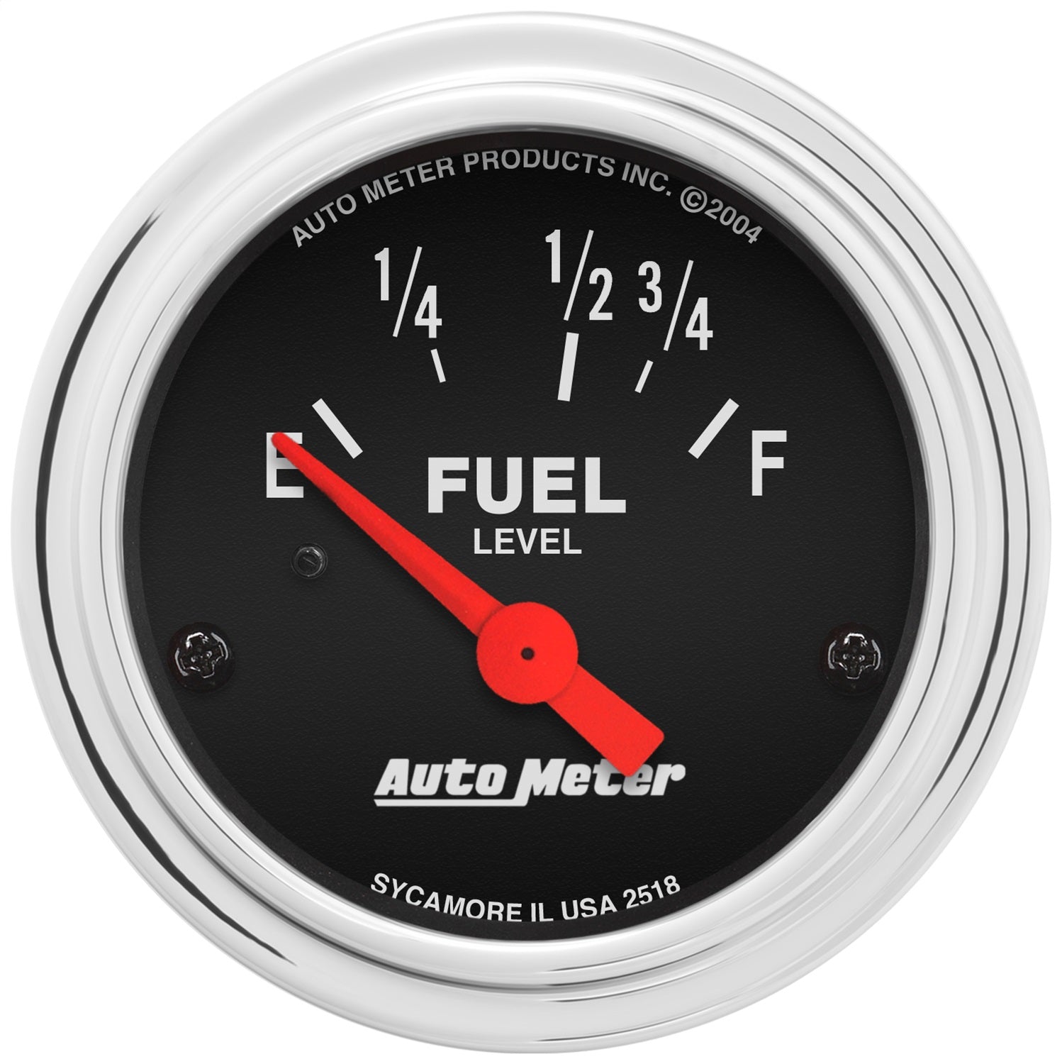 AutoMeter 2518 GAUGE; FUEL LEVEL; 2 1/16in.; 16OE TO 158OF; ELEC; TRADITIONAL CHROME AutoMeter 2518