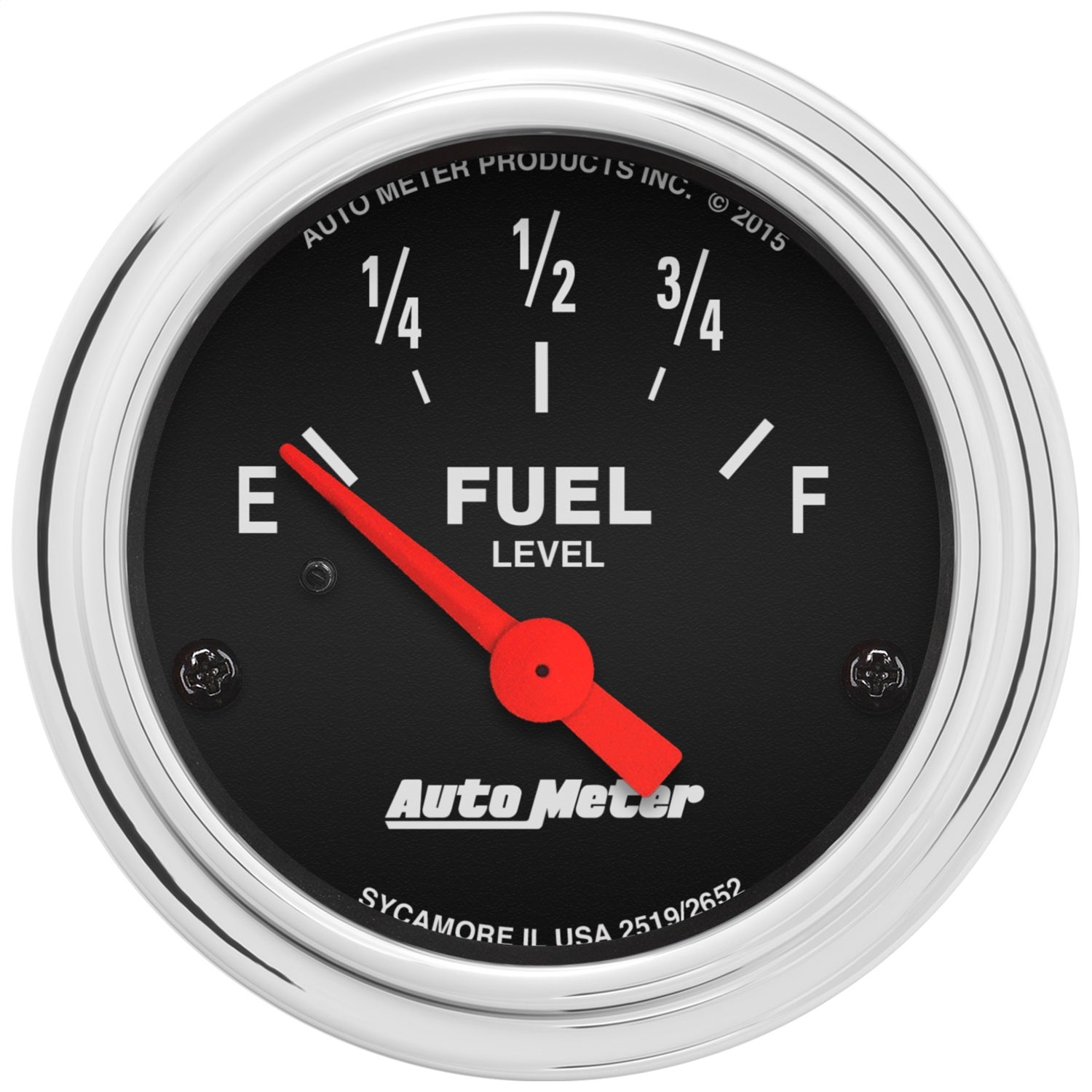 AutoMeter 2519 GAUGE; FUEL LEVEL; 2 1/16in.; 73OE TO 10OF(AFTERMARKET LINEAR); ELEC; TRAD CHROM AutoMeter 2519