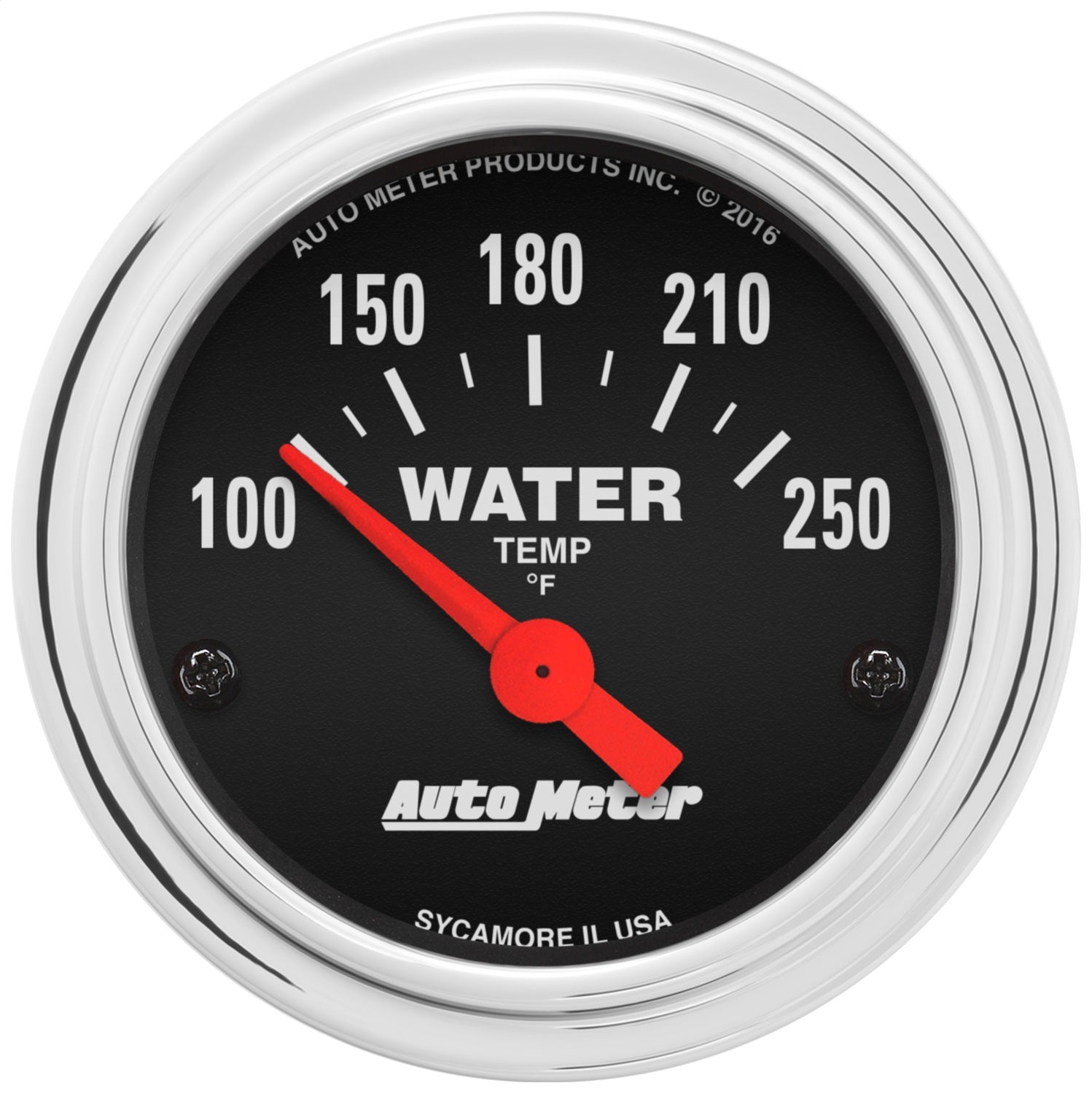 AutoMeter 2532 GAUGE; WATER TEMP; 2 1/16in.; 100-250deg.F; ELECTRIC; TRADITIONAL CHROME AutoMeter 2532