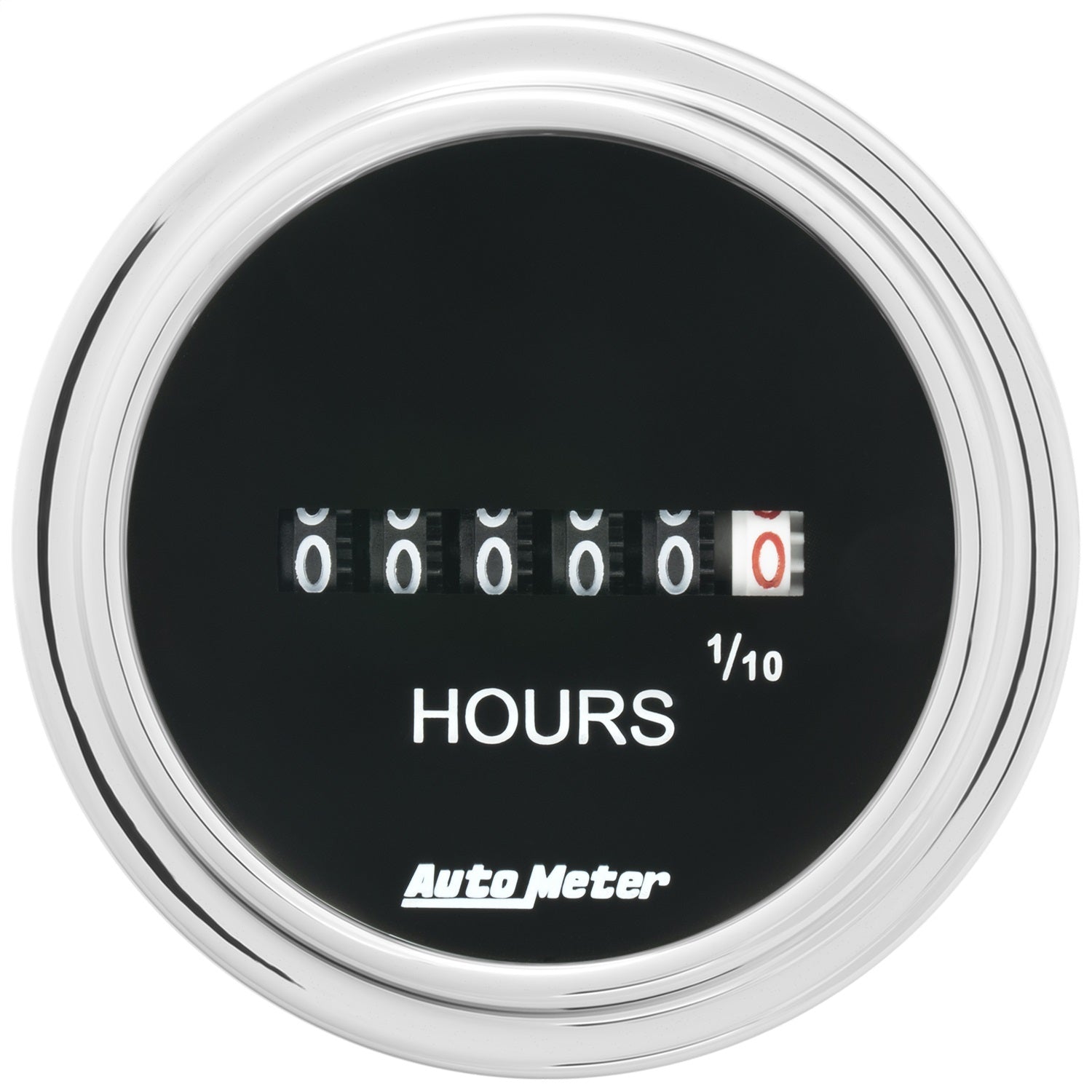 AutoMeter 2587 GAUGE; HOURMETER; 2 1/16in.; 100K HOURS; ELECTRIC (8V-32V); TRADITIONAL CHROME AutoMeter 2587