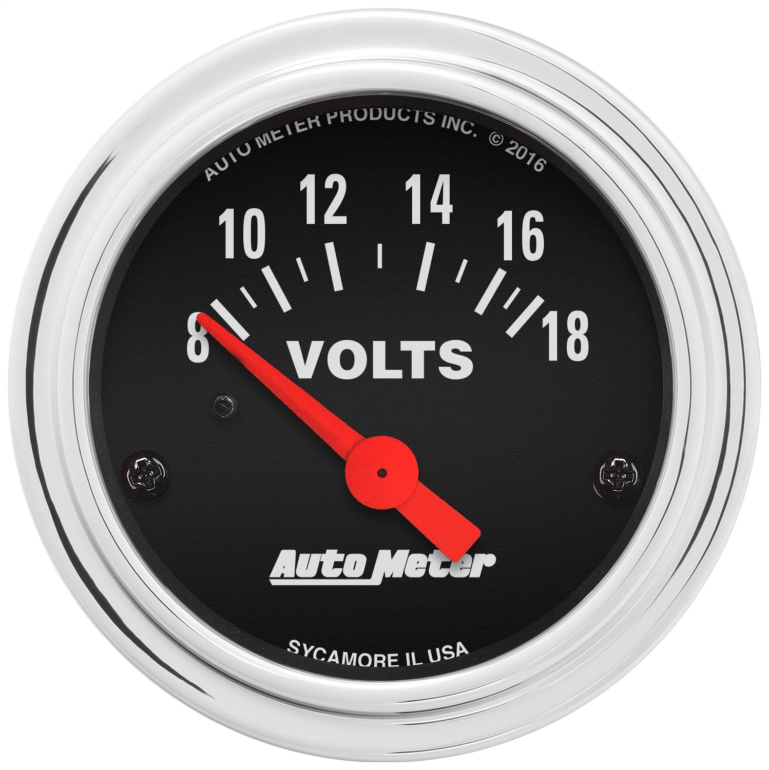 AutoMeter 2592 GAUGE; VOLTMETER; 2 1/16in.; 18V; ELEC; TRADITIONAL CHROME AutoMeter 2592