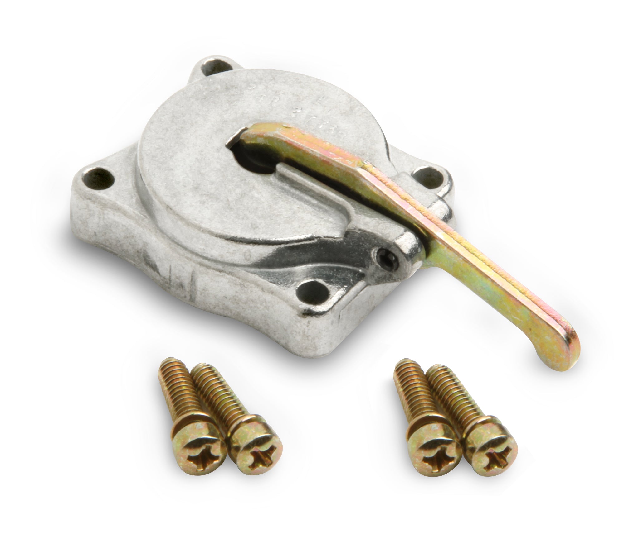 Accelerator Pump Cover 50cc w/ Lever and Screws, Polished