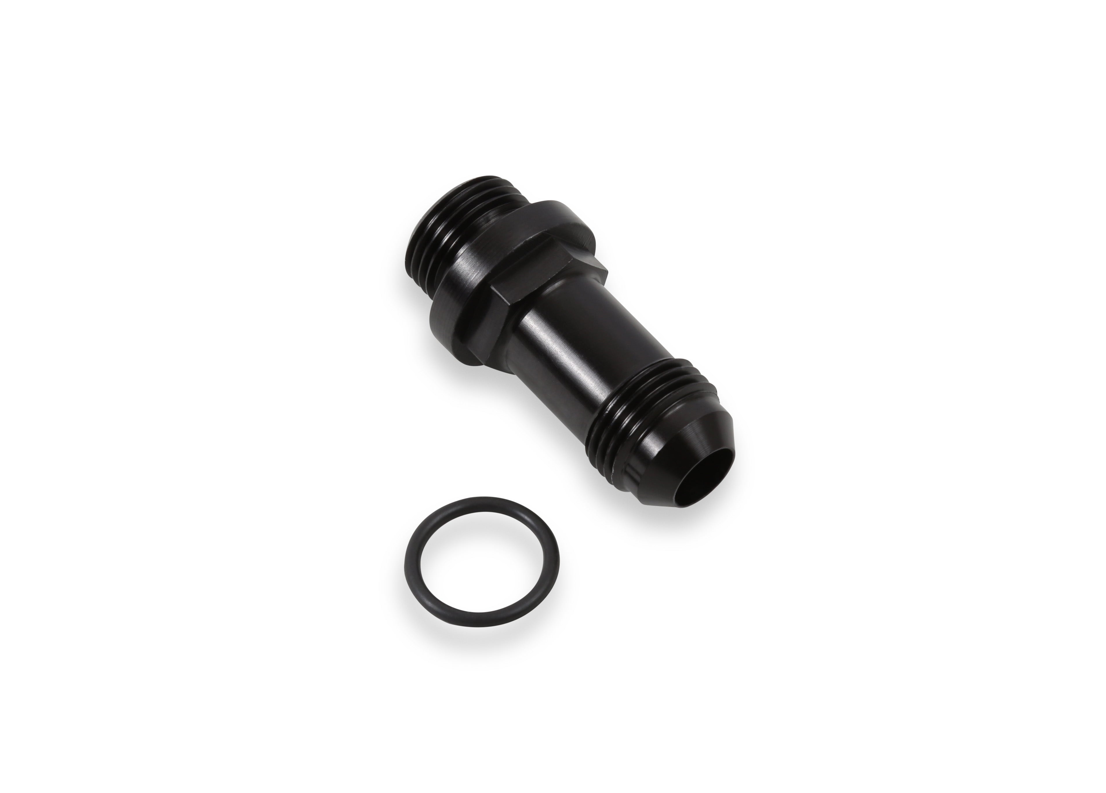 Holley 26-153-1 8an Carb Inlet Fitting Long Style - Black Holley 26-153-1