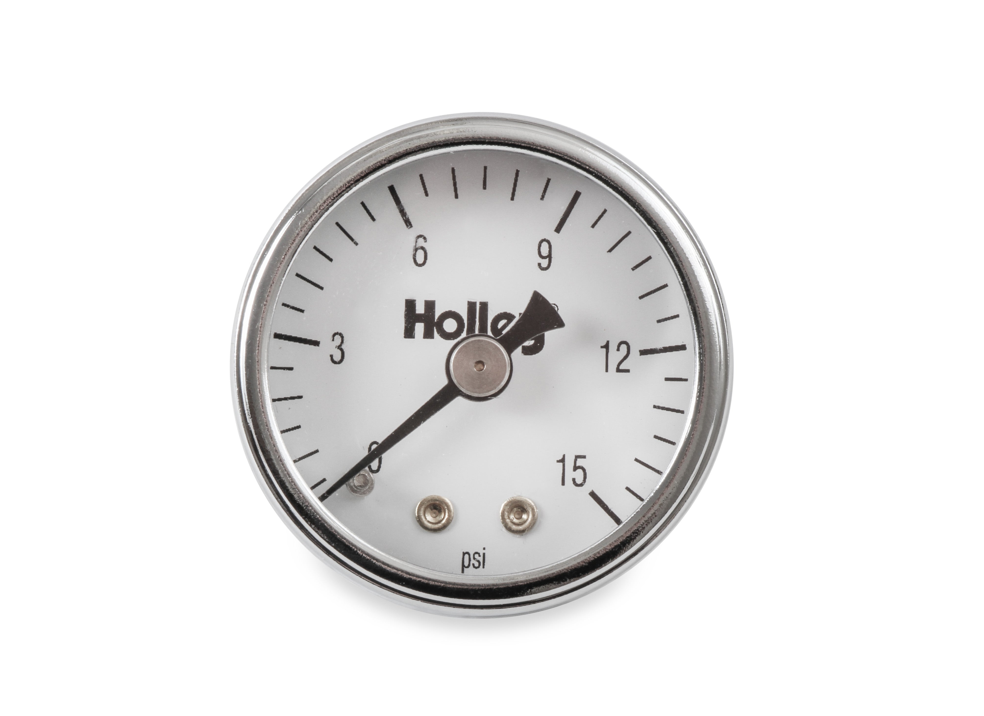 Holley 26-500 Mechanical Fuel Pressure Gauge; 0 - 15 psi; 1.5 in. Dia.; Non Liquid Filled; Holley 26-500