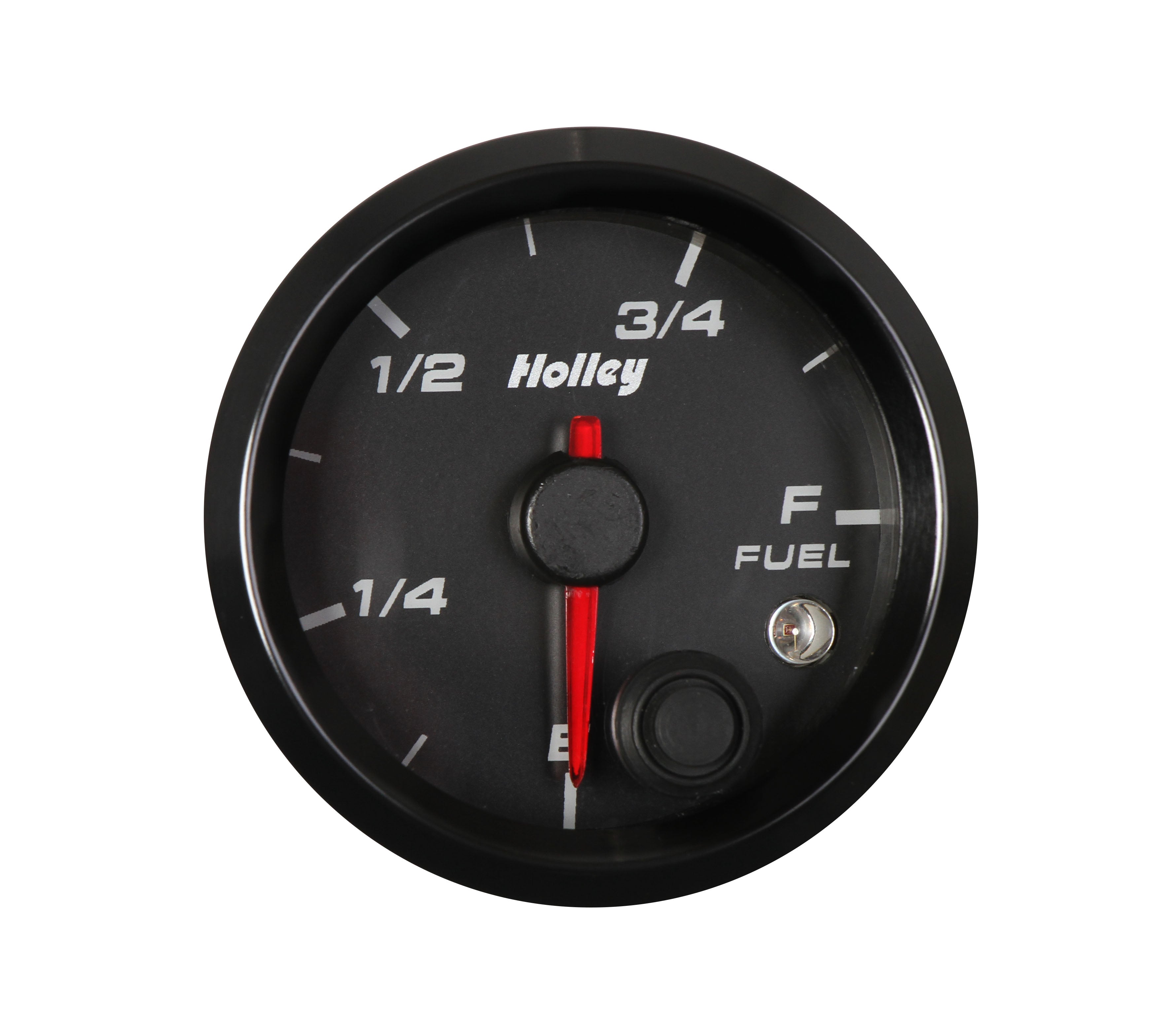 Black Face 2-1/16" Fuel Level Gauge-Holley logo