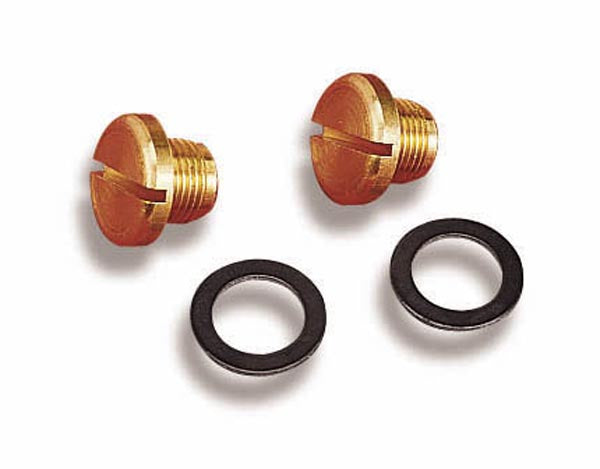 Holley 26-85 Fuel Bowl Plug; Incl. Gaskets; Pair; Holley 26-85
