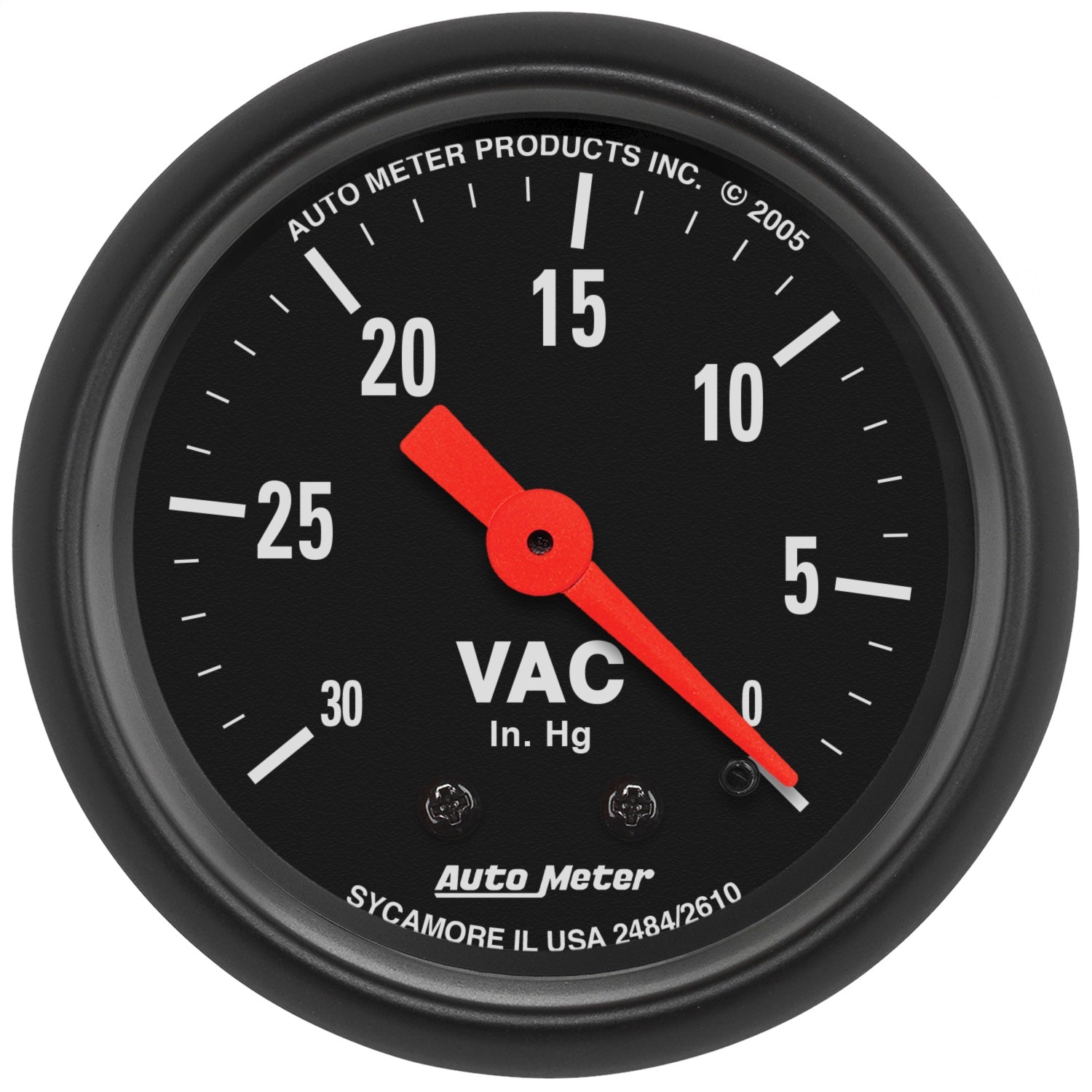 AutoMeter 2610 GAUGE; VACUUM; 2 1/16in.; 30INHG; MECHANICAL; Z-SERIES AutoMeter 2610