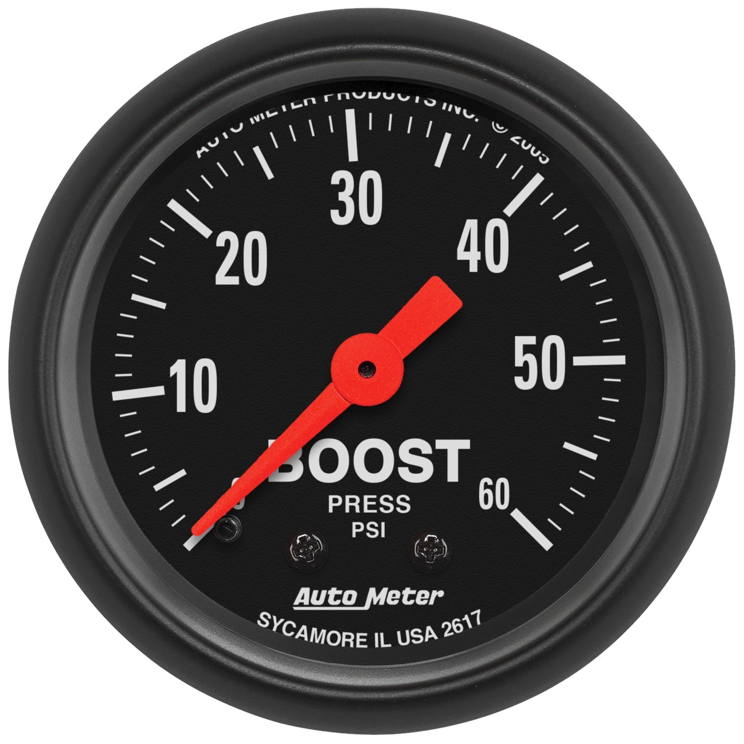 AutoMeter 2617 GAUGE; BOOST; 2 1/16in.; 60PSI; MECHANICAL; Z-SERIES AutoMeter 2617