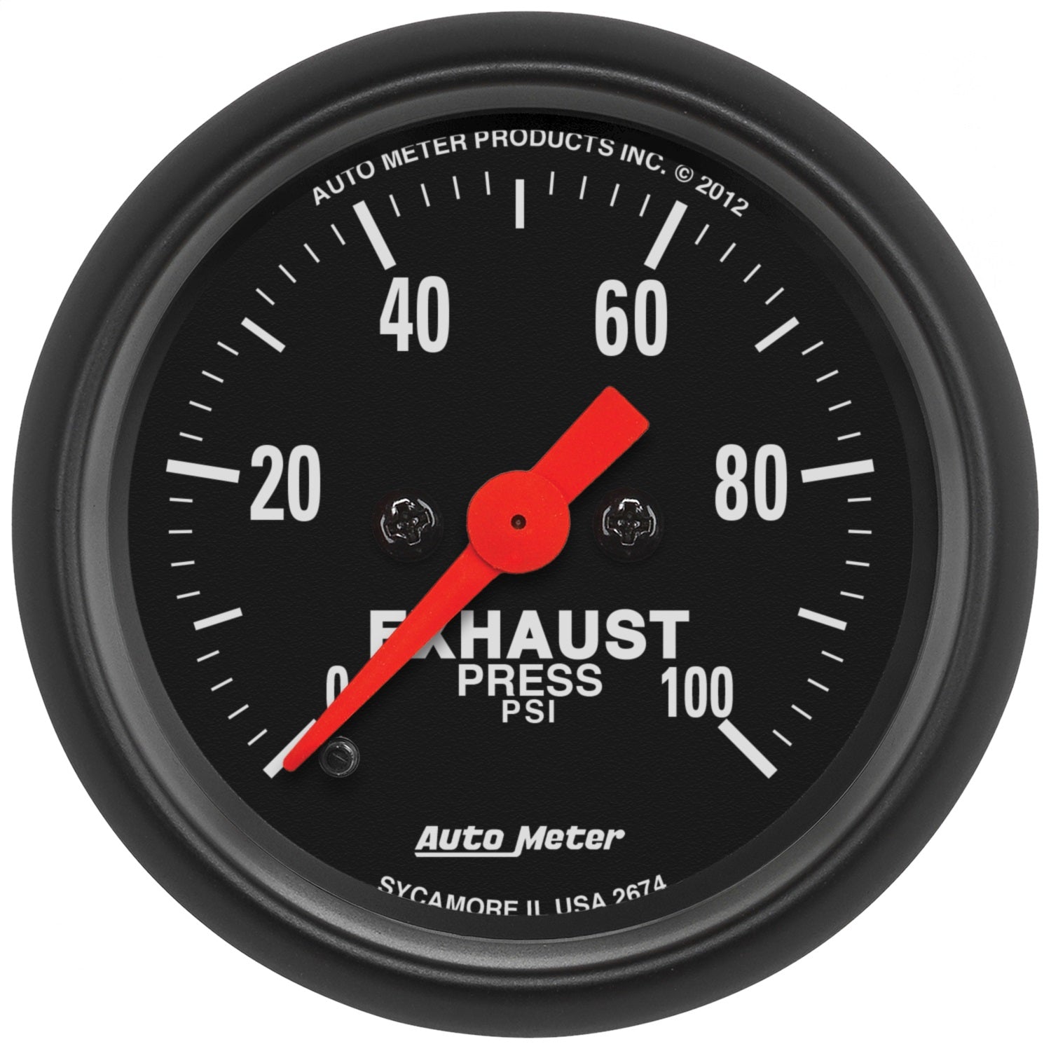 AutoMeter 2674 GAUGE; EXHAUST PRESS; 2 1/16in.; 100PSI; DIGITAL STEPPER MOTOR; Z-SERIES AutoMeter 2674