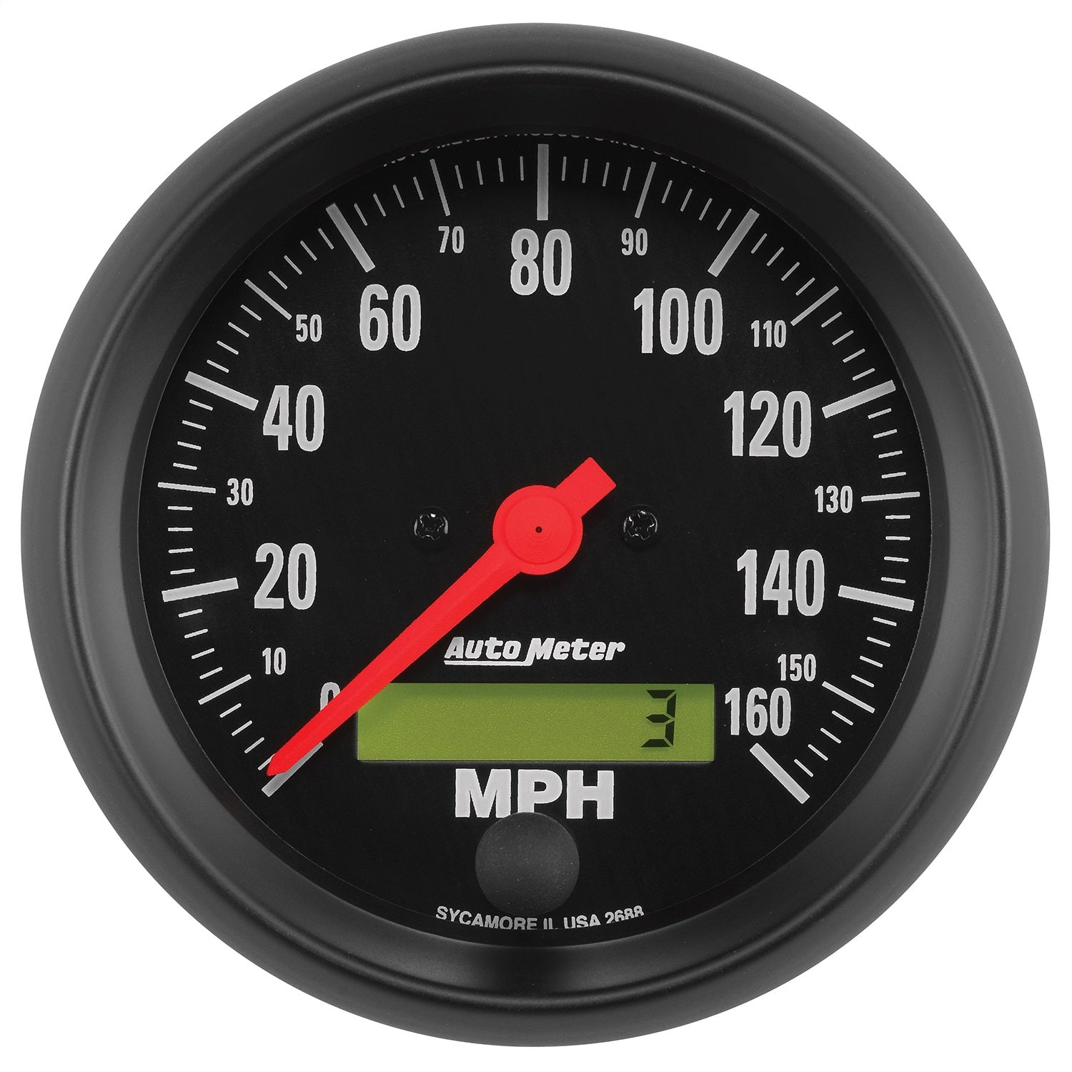 AutoMeter 2688 GAUGE; SPEEDO; 3 3/8in.; 160MPH; ELEC. PROGRAM W/LCD ODO; Z-SERIES AutoMeter 2688