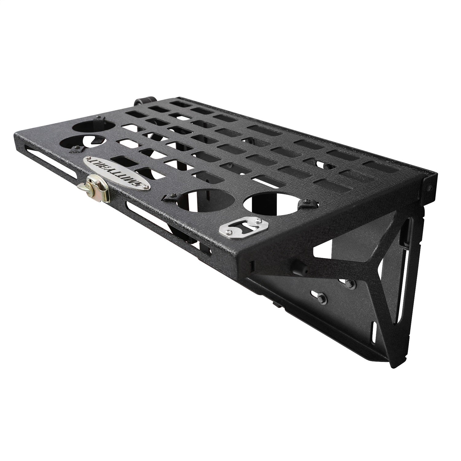 Tailgate Table; Black; 1/8 in. Steel; Smittybilt 2793