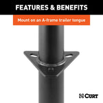 CURT 28204 A-Frame Jack with Side Handle (2,000 lbs, 14-1/2" Travel) - view 4