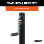 CURT 28204 A-Frame Jack with Side Handle (2,000 lbs, 14-1/2" Travel) - view 5
