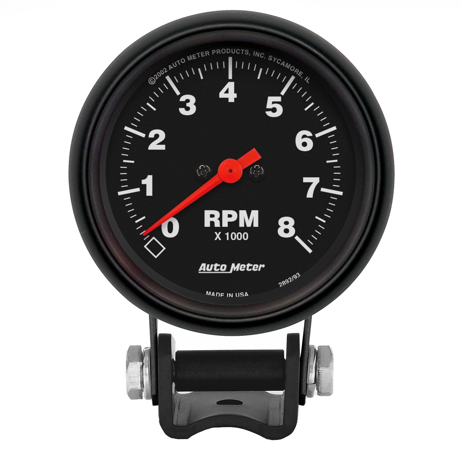 AutoMeter 2892 GAUGE; TACHOMETER; 2 5/8in.; 8K RPM; PEDESTAL; Z-SERIES AutoMeter 2892