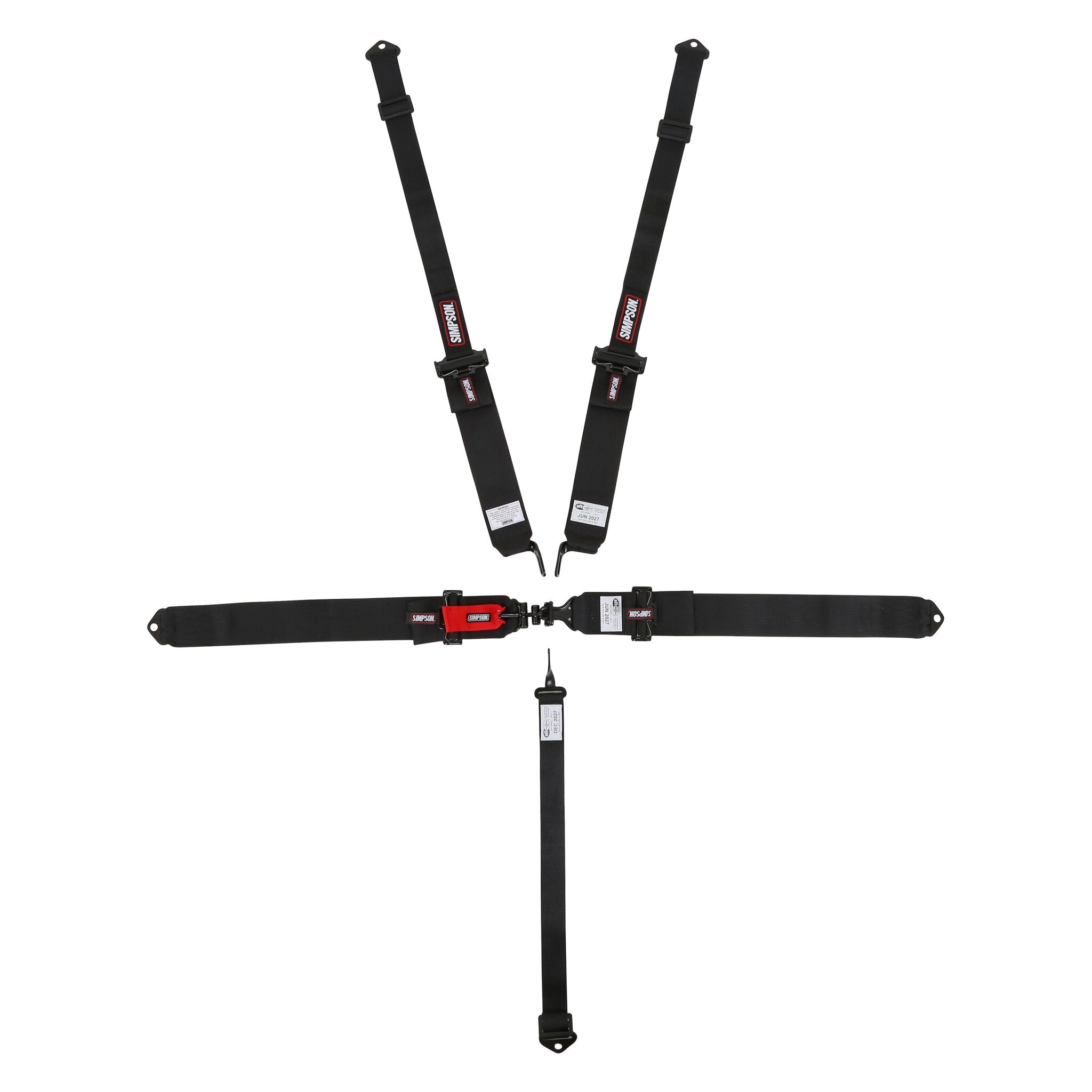 Simpson Safety 29063BKH1X Simpson Racing Latch and Link Bolt-In 5-Point Harness Simpson Safety 29063BKH1X