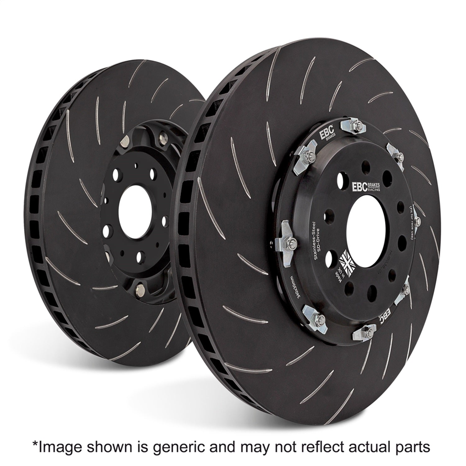 EBC Brakes Racing SG2FK-042 Floating SD-Rotor; Front; Grooved; 330 Disc Diameter; 28/26 Disc Thickness; EBC Brakes Racing SG2FK-042