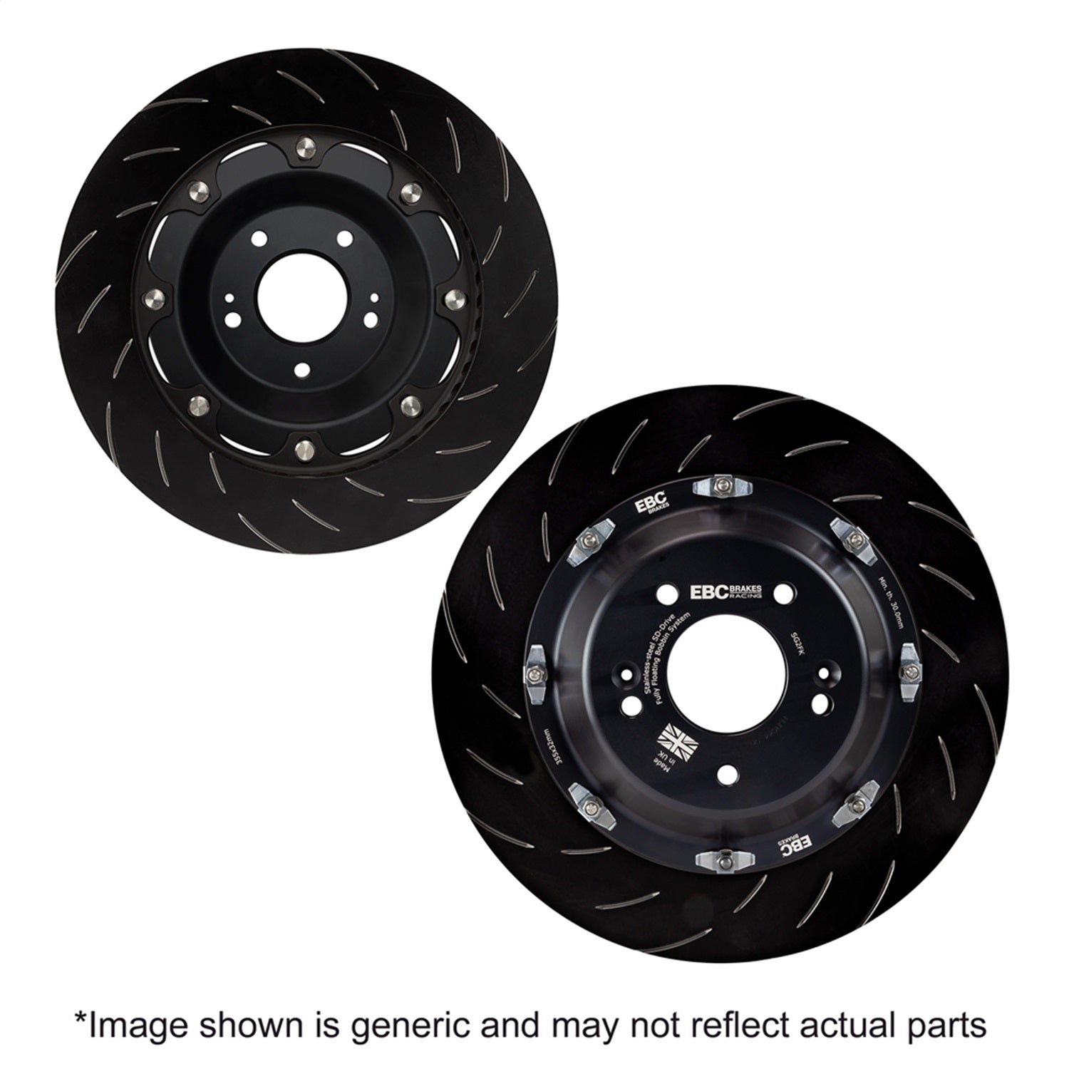 EBC Brakes Racing SG2FK-004 Floating SD-Rotor; Front; 2 pc.; 330mm Disc Dia.; 28/26mm New/Min Thickness; EBC Brakes Racing SG2FK-004
