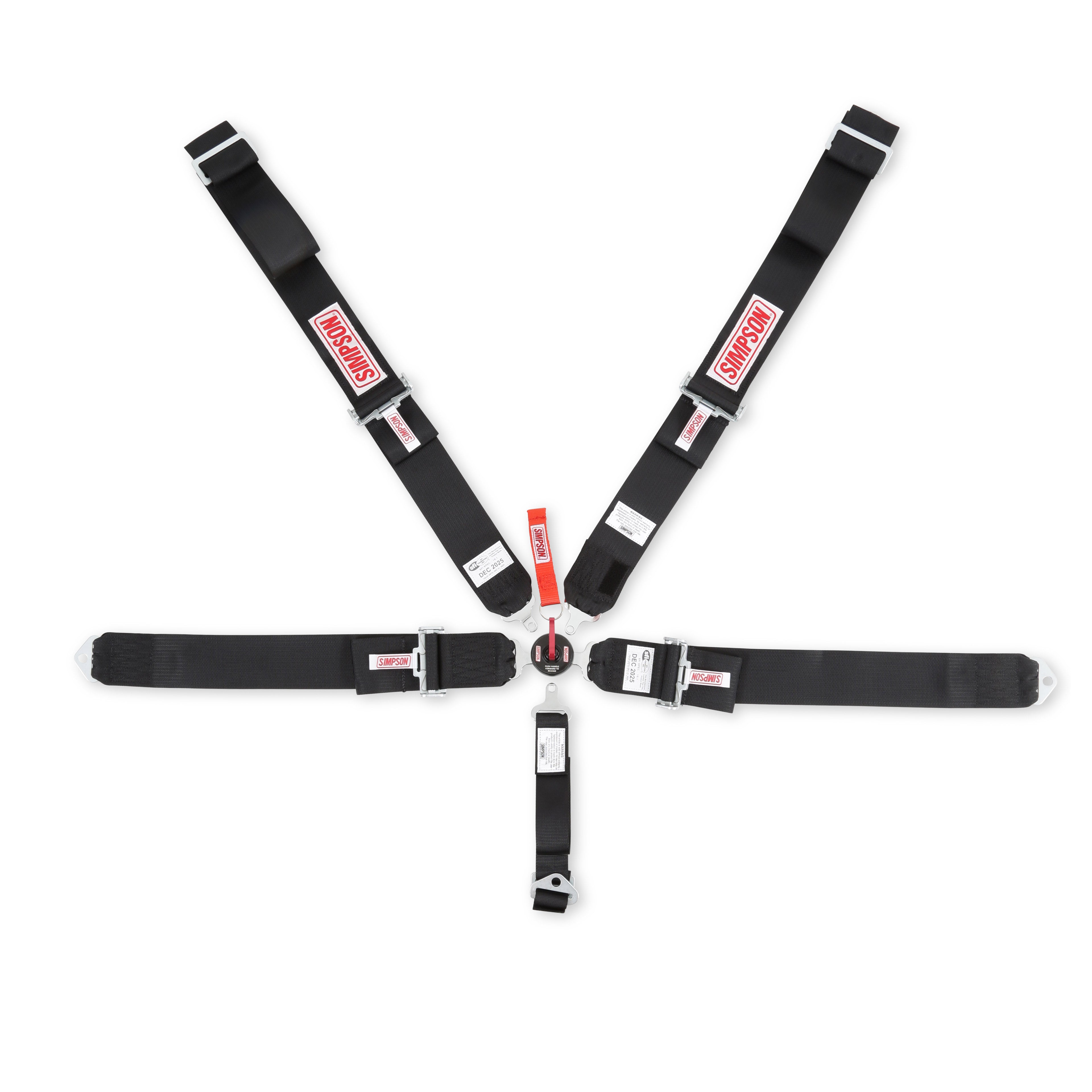 Simpson Safety 29110BK Simpson Racing Lever Camlock Bolt In 5-Point Harness Simpson Safety 29110BK