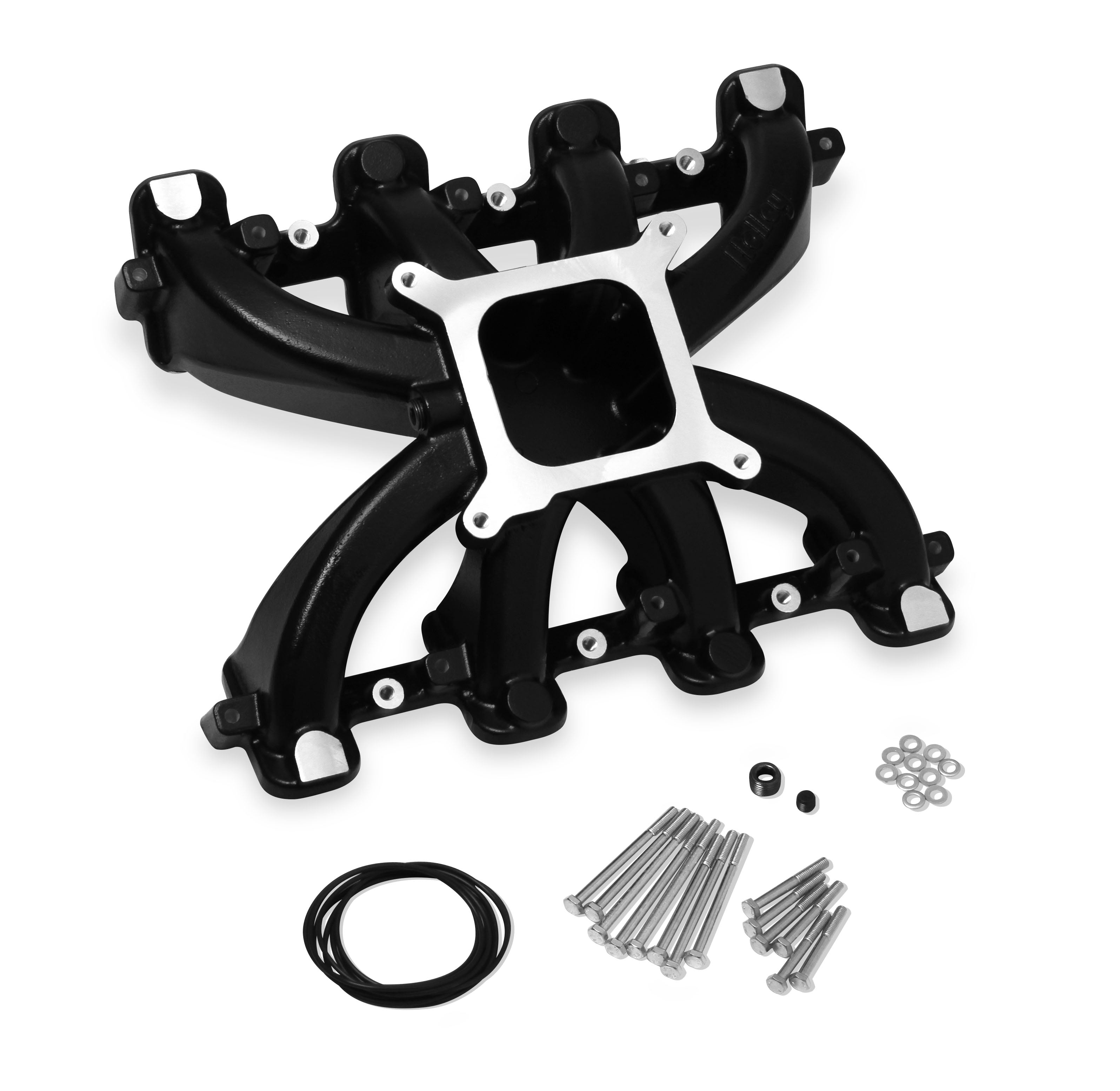 Holley 300-131BK LS Single Plane Mid-Rise Intake Holley 300-131BK