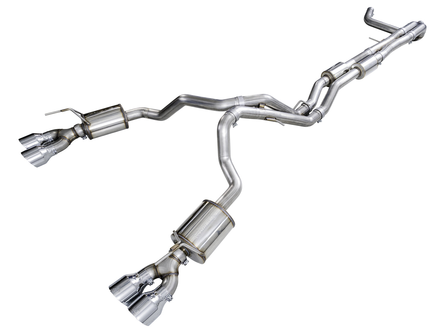 AWE Tuning 3015-42321 AWE 0FG Exhaust Suite for 2021+ Cadillac Escalade 6.2L - Quad Chrome Silver Tips AWE Tuning 3015-42321