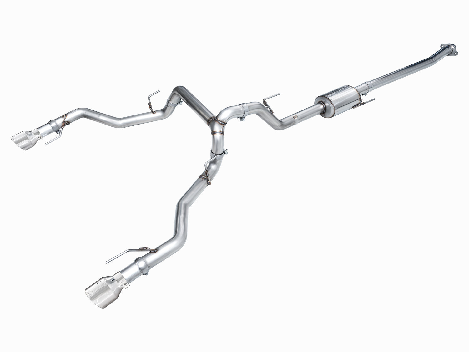 AWE Tuning 3020-32402 AWE 0FG Non-Resonated Catback for '21+ Ford F-150 Tremor - Chrome Silver Tips AWE Tuning 3020-32402