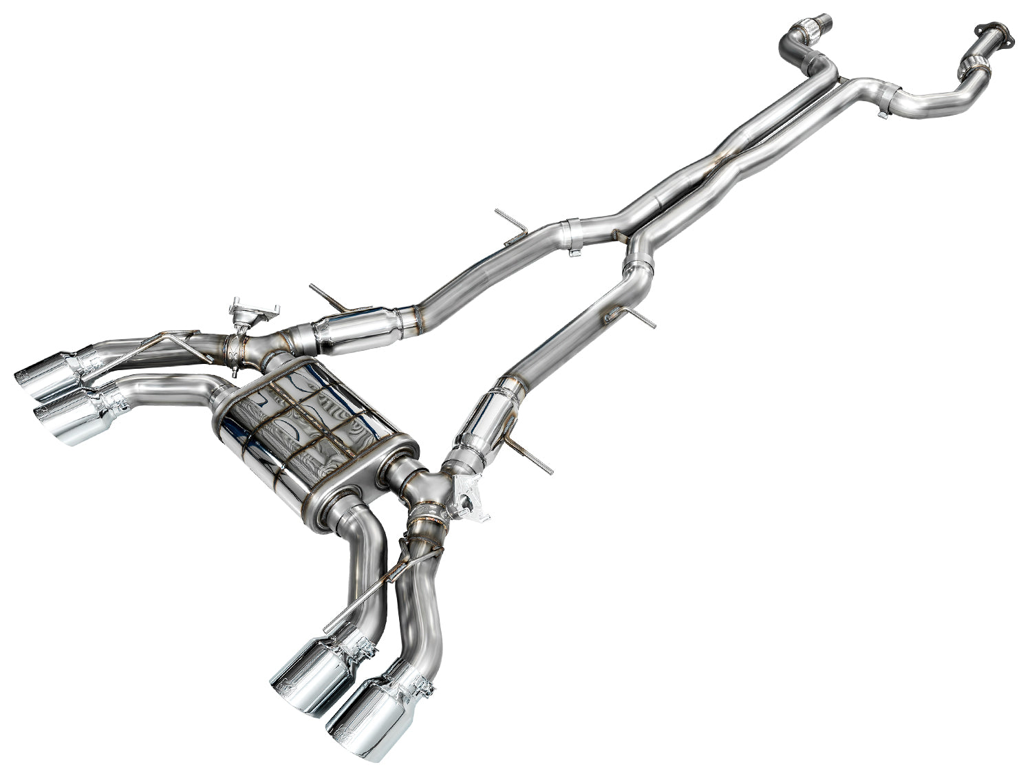AWE Tuning 3025-42436 AWE SwitchPath™ Exhaust for Cadillac CT4-V Blackwing - Chrome Silver Tips AWE Tuning 3025-42436