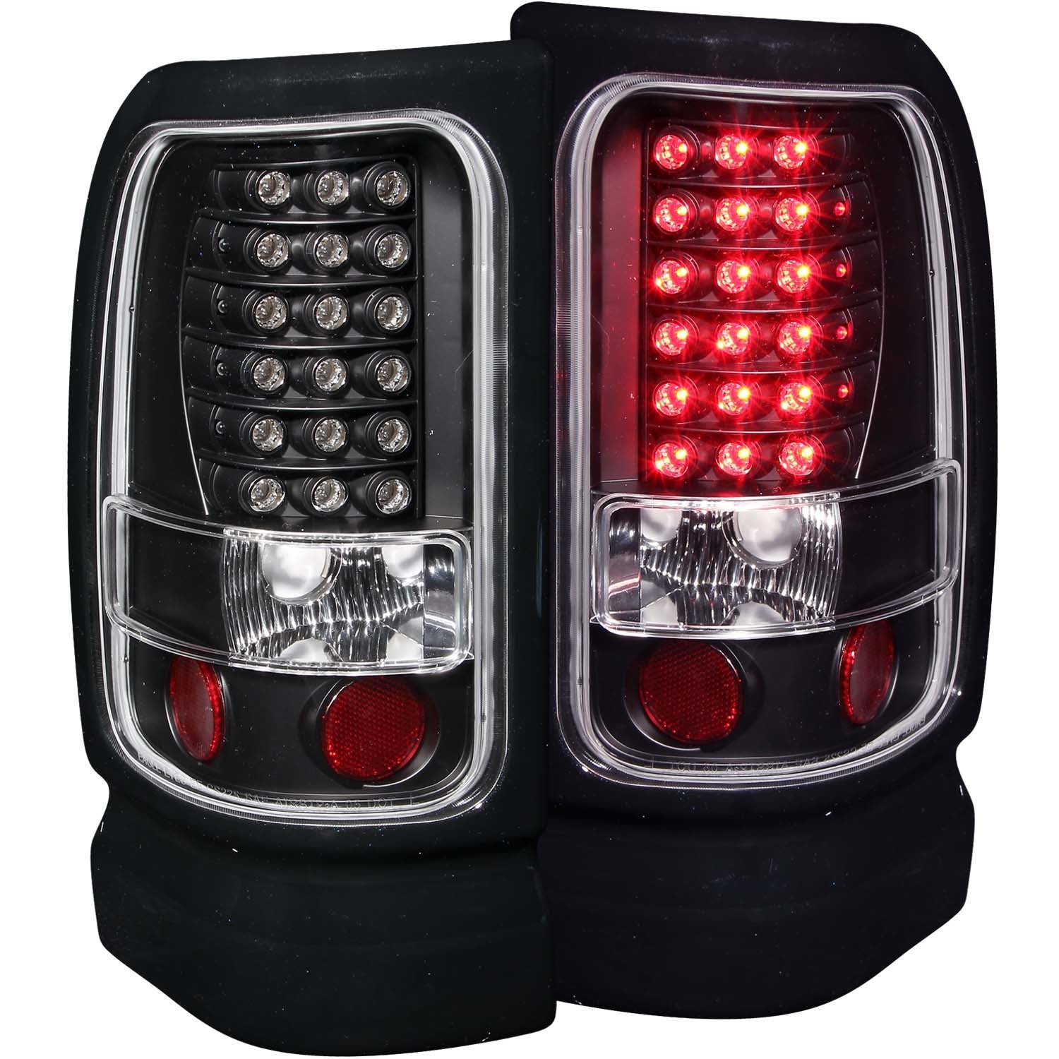 ANZO USA 311073 LED Tail Light Assembly; LED; Clear Lens; Black Housing; Pair; ANZO USA 311073