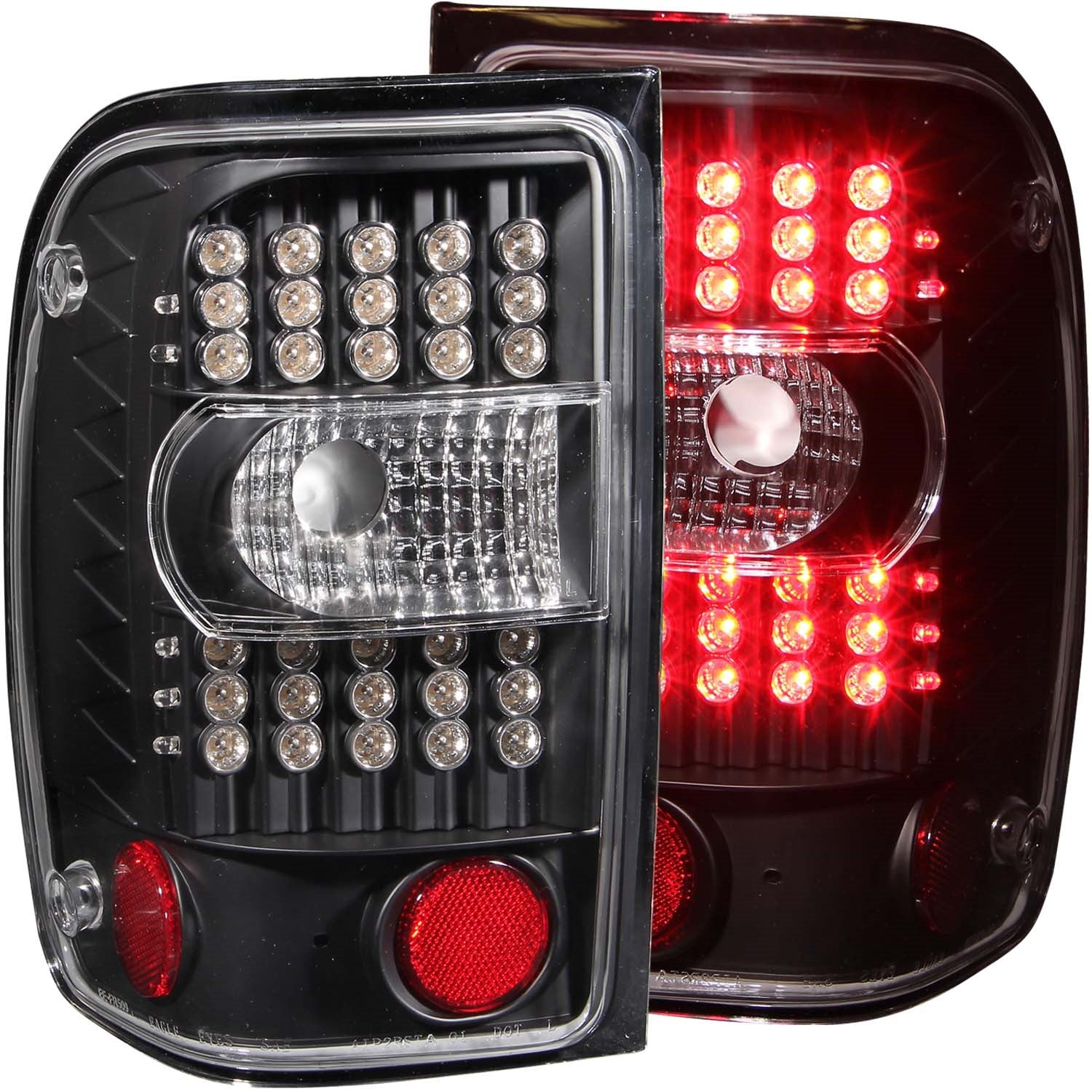 ANZO USA 311107 LED Tail Light Assembly; LED; Clear Lens; Black Housing; Pair; ANZO USA 311107