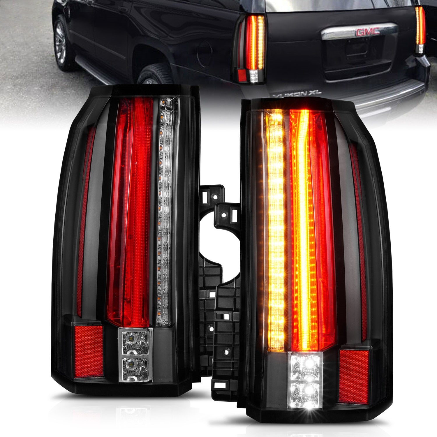 ANZO USA 311275 LED Tail Light Assembly; Clear Lens; Black Housing; Pair; w/LED; ANZO USA 311275