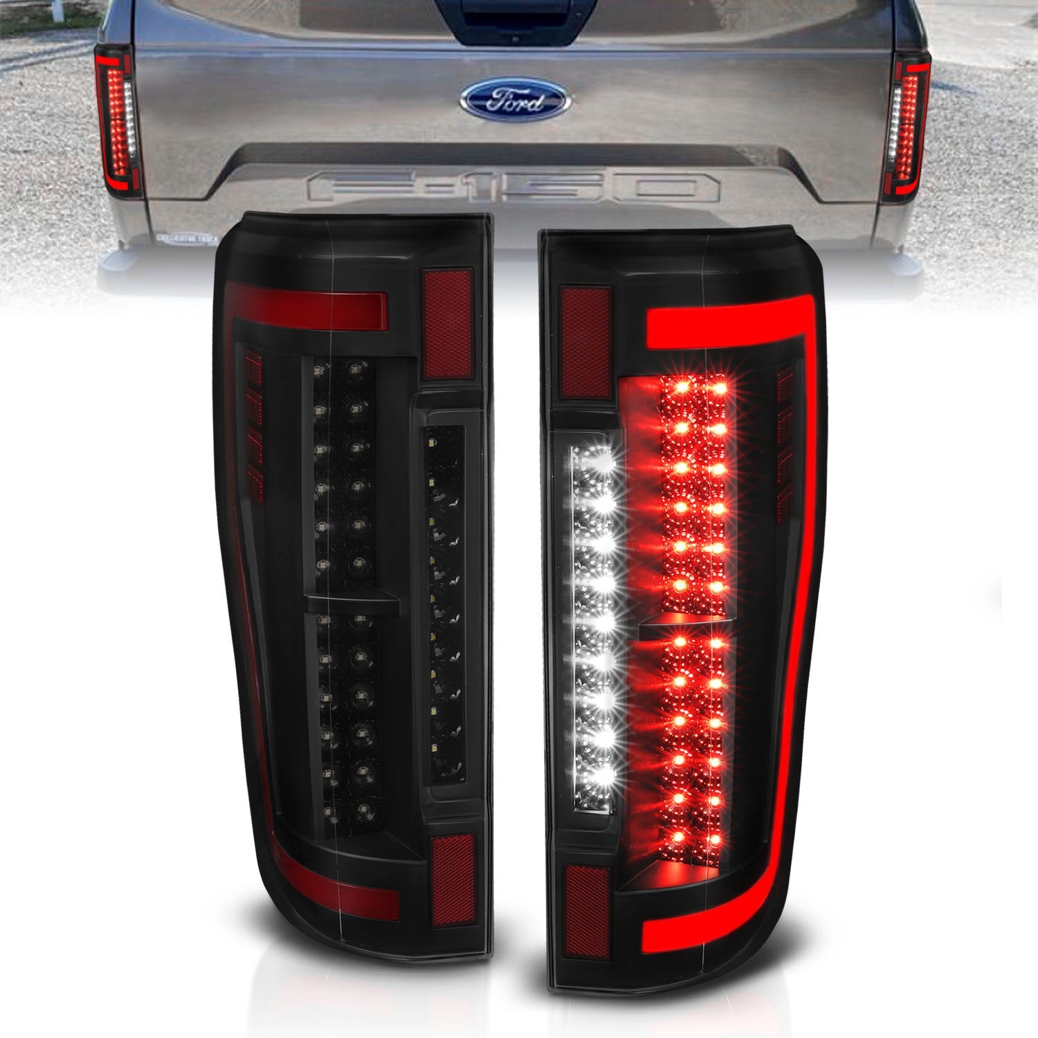 ANZO USA 311288 LED Tail Light Assembly; LED; Smoke Lens; Pair; ANZO USA 311288