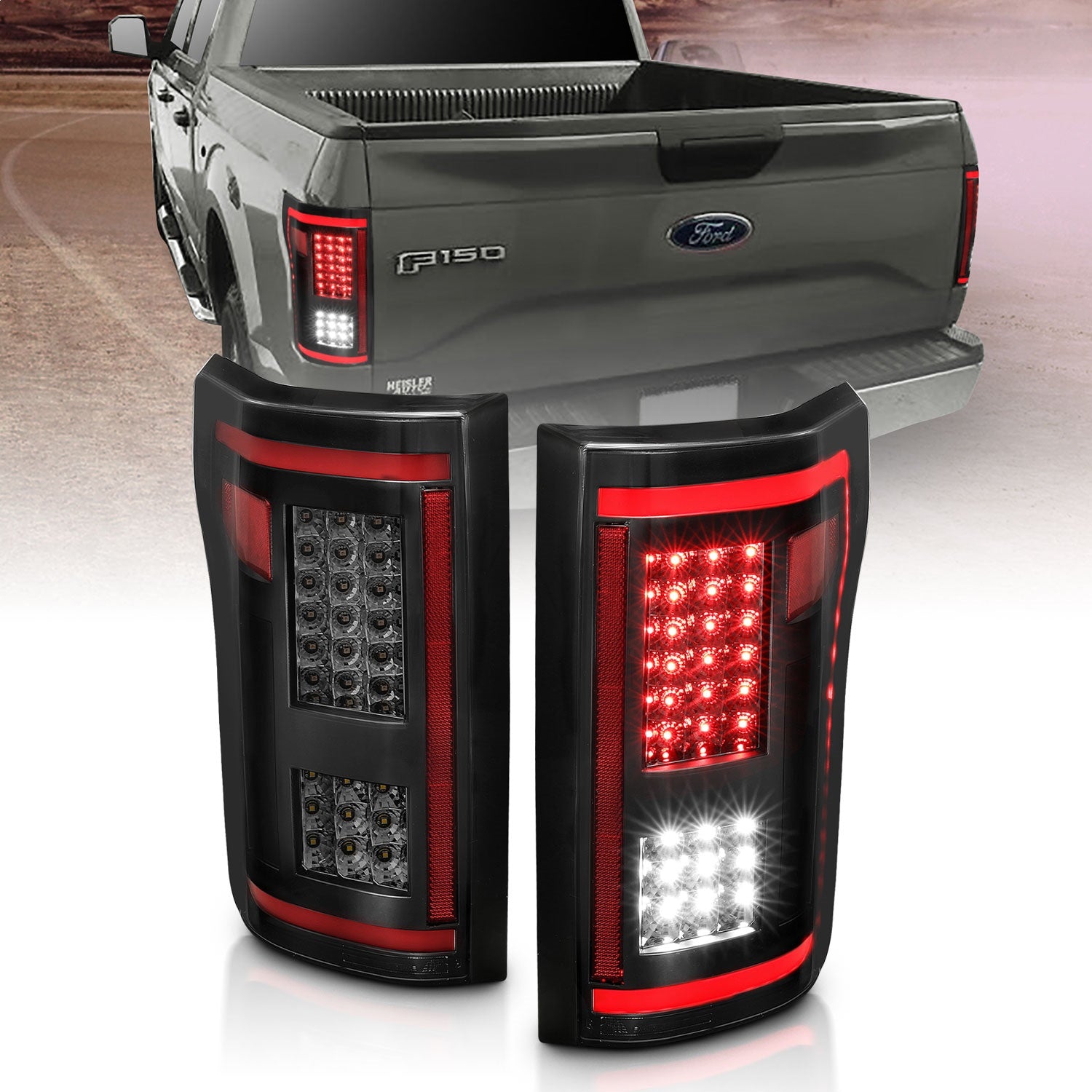 ANZO USA 311294 LED Tail Light Assembly; LED; w/Smoke Sequential Lens; Pair; ANZO USA 311294